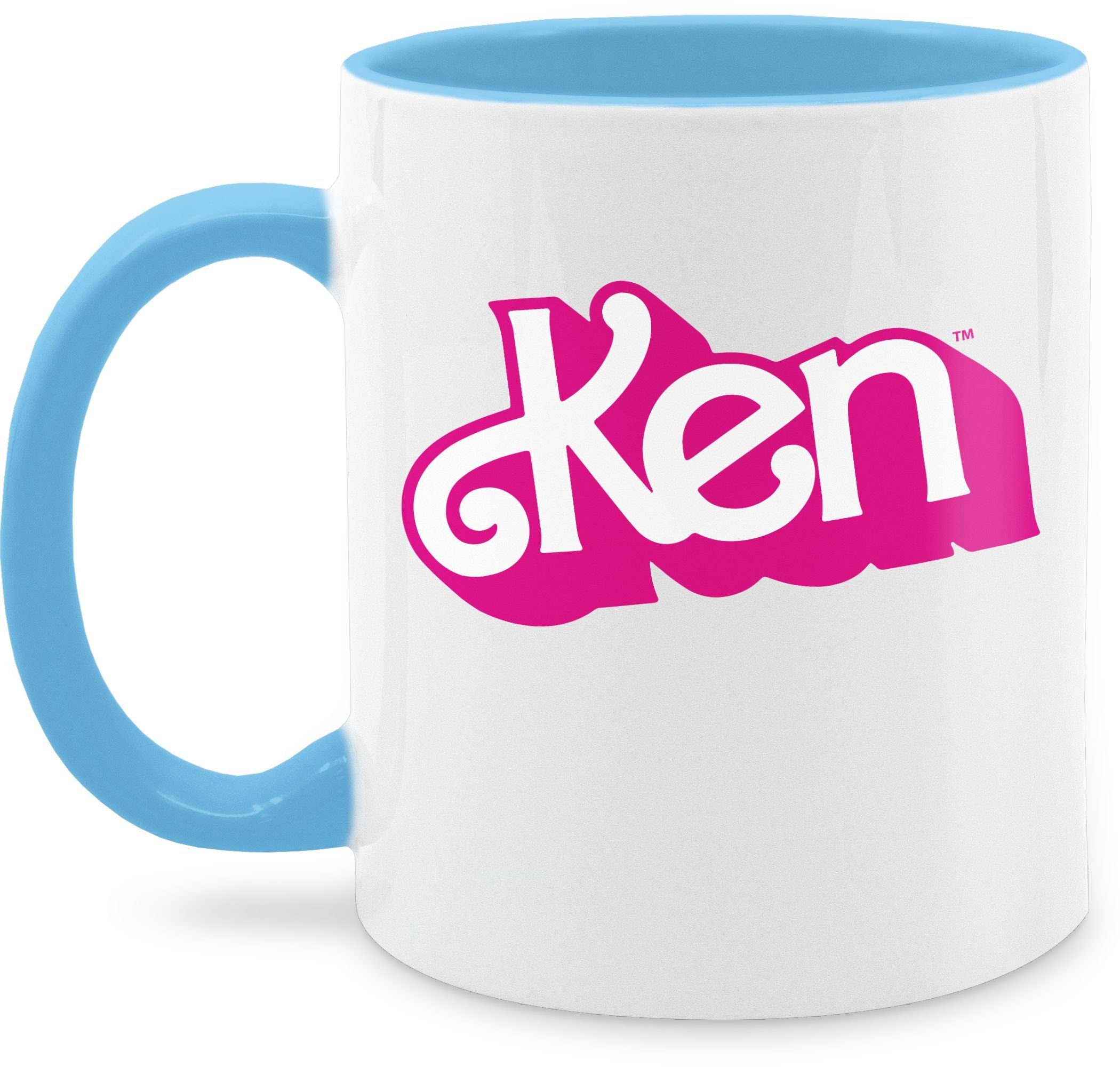 Shirtracer Tasse Ken Logo, Keramik, Barbie Tasse 3 Hellblau