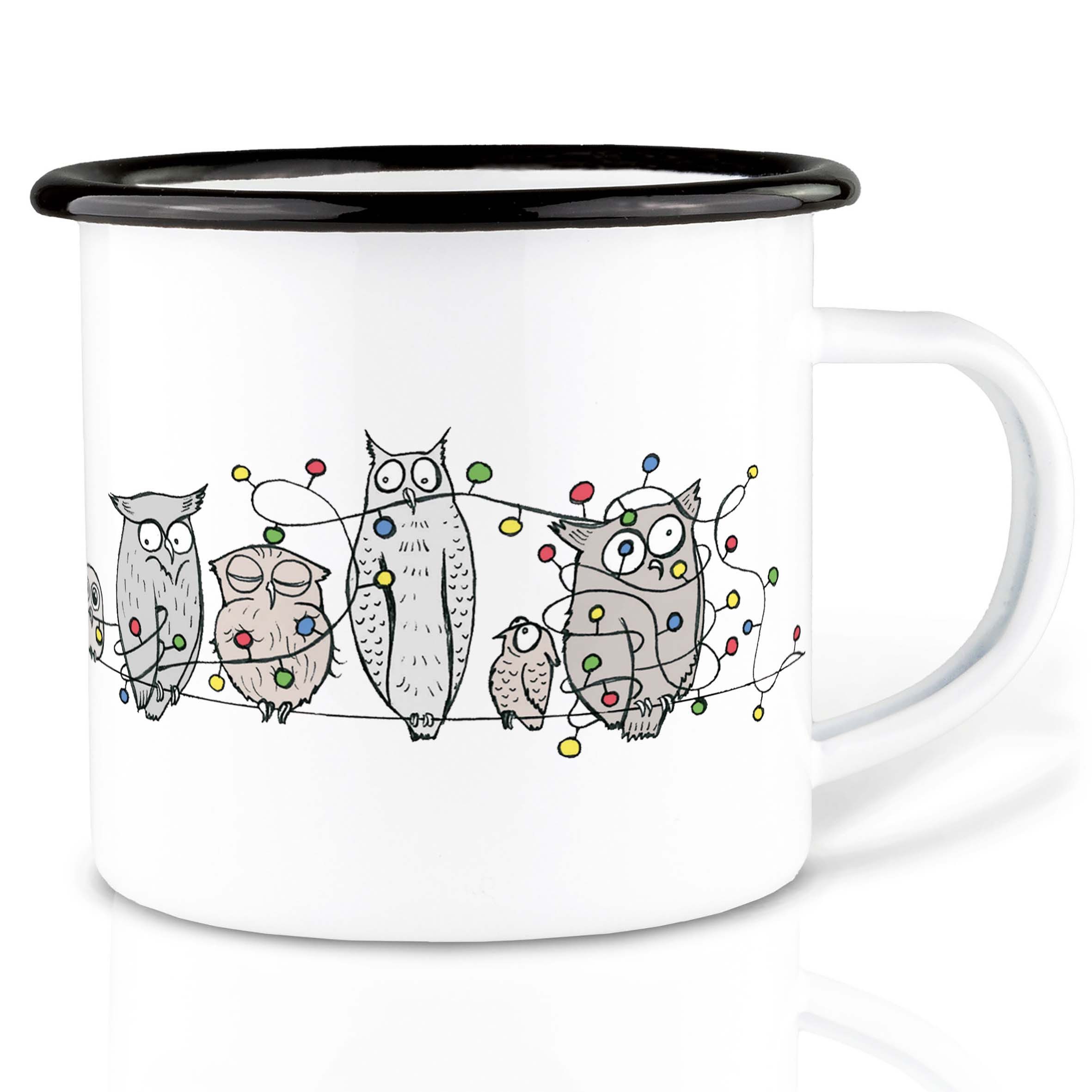 Ligarti Tasse Emaille Tasse – Eulenkette