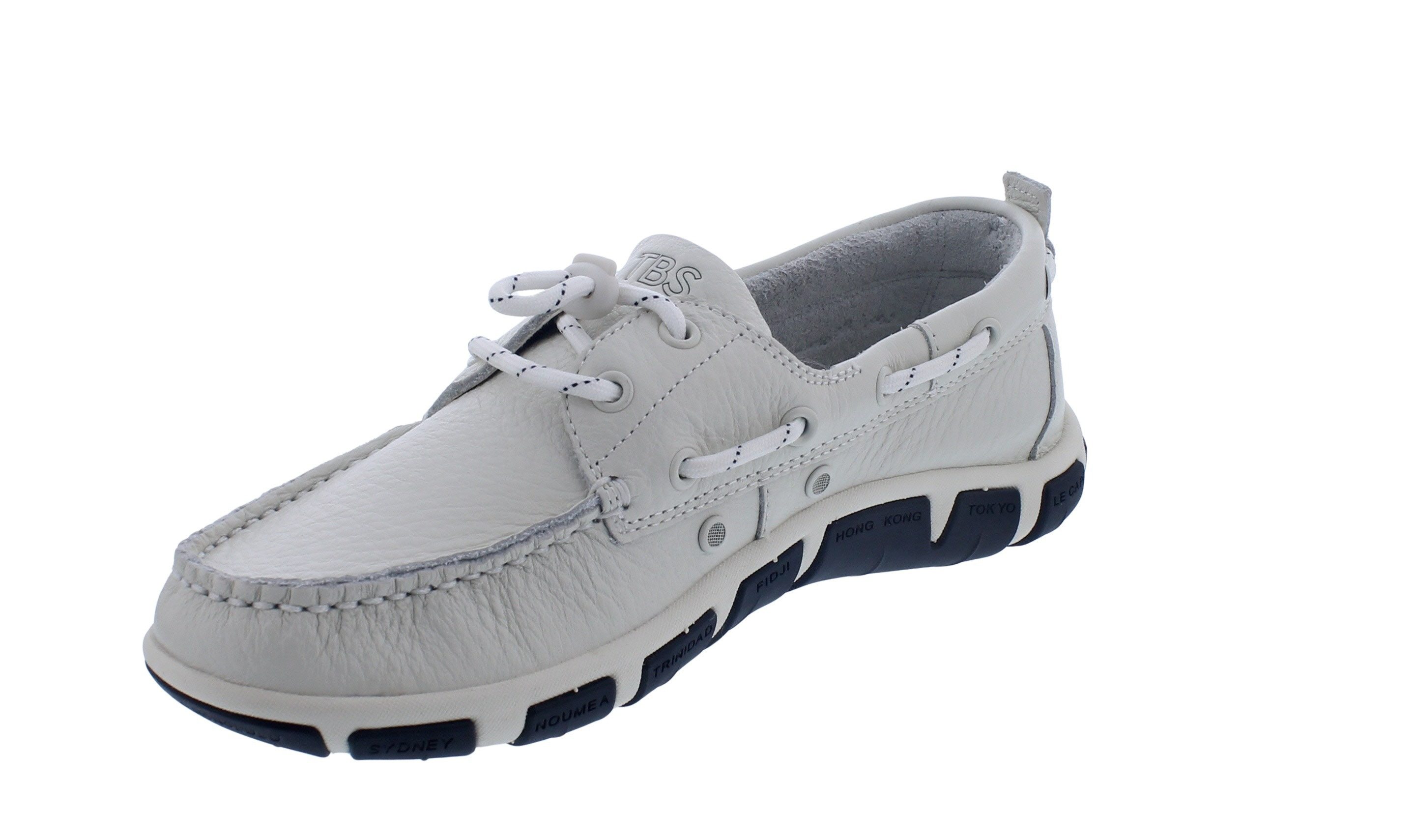 tbs TBS Bootsschuh Janaele F7C27, Dream Cruiser Glattleder, Weiß-Blau, Wec Bootsschuh