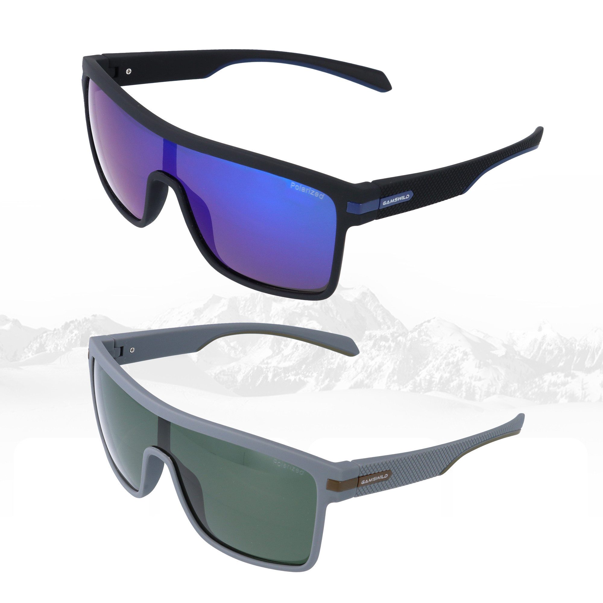 Monoscheibensonnenbrille UV400 GAMSSTYLE Sonnenbrille Fahrradbrille Skibrille Damen Herren