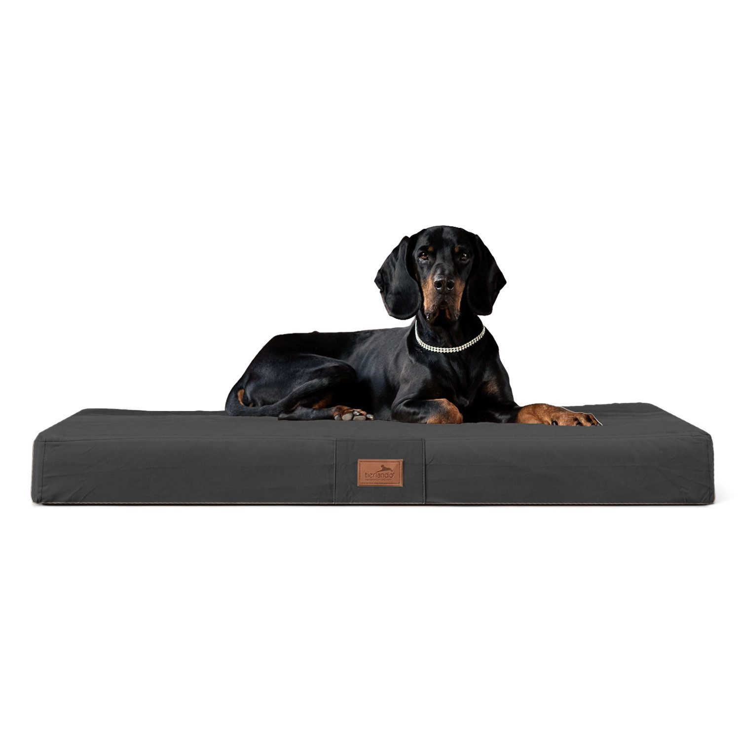 Tierbett Orthopädische Hundematte FLOKI ORTHO PLUS Plüsch & High-Tech-Velours