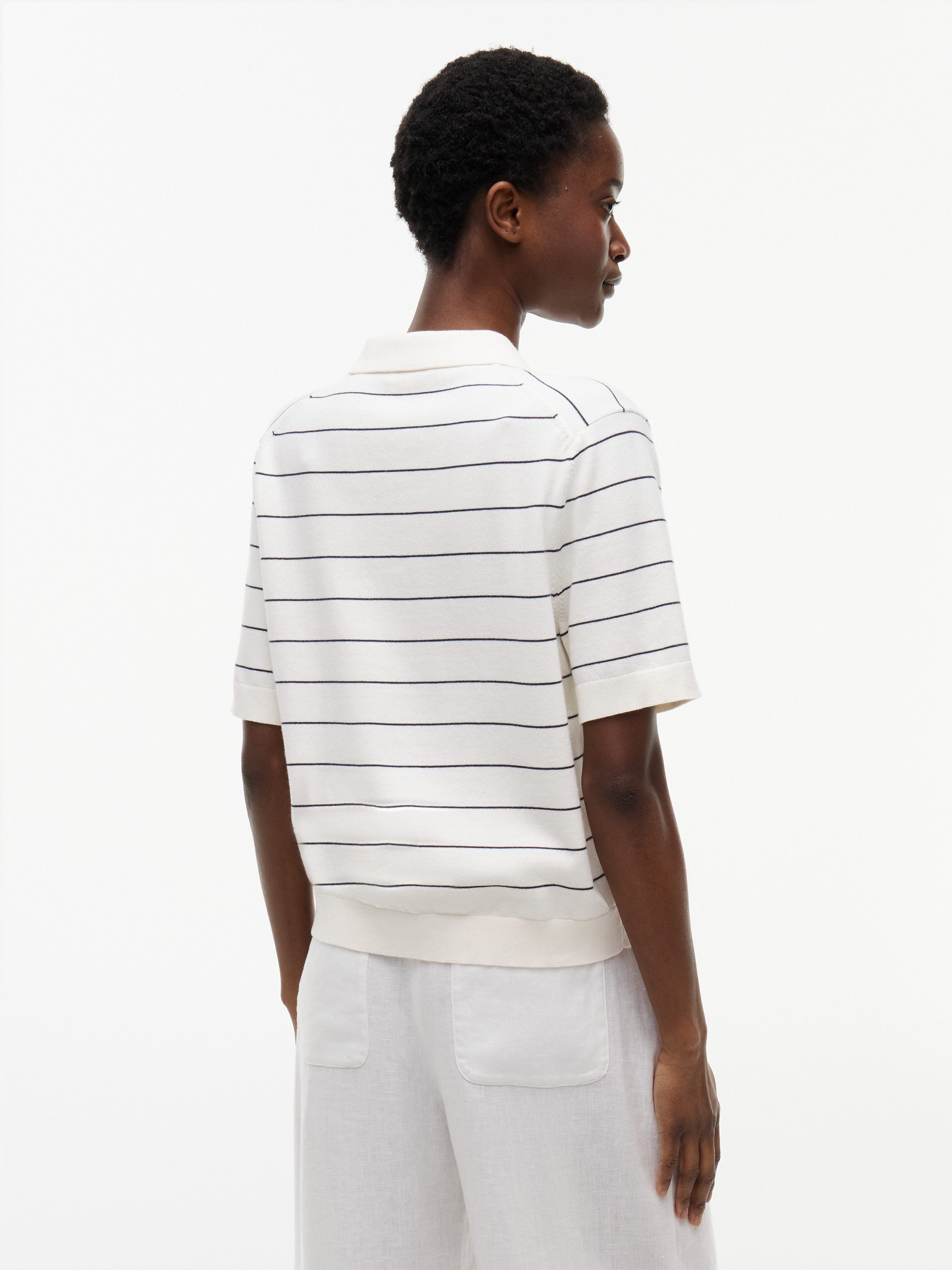 Tommy Hilfiger Polokragenpullover JERSEY STITCH MINI POLO Baumwollmischung, Polokragen, Kurzarm