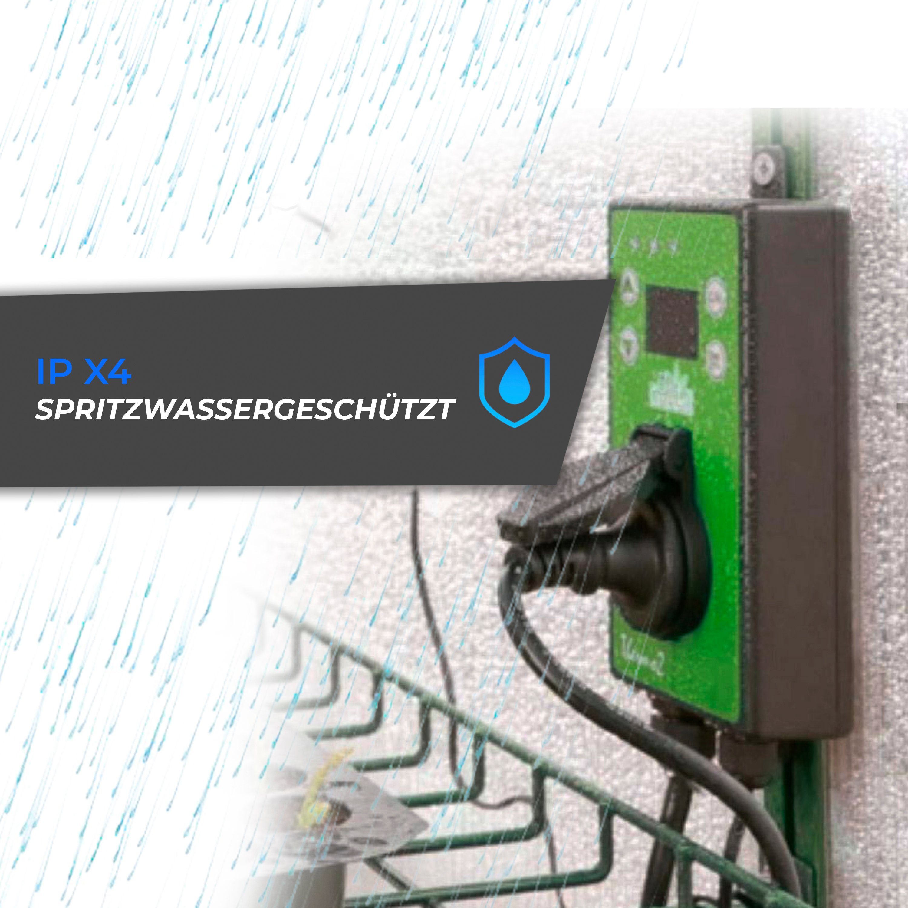 Bio Green Gewächshaus Digitalthermostat für Heizgeräte/Kühlgeräte, 240 V, Gewächshaus Thermostat heizen/kühlen