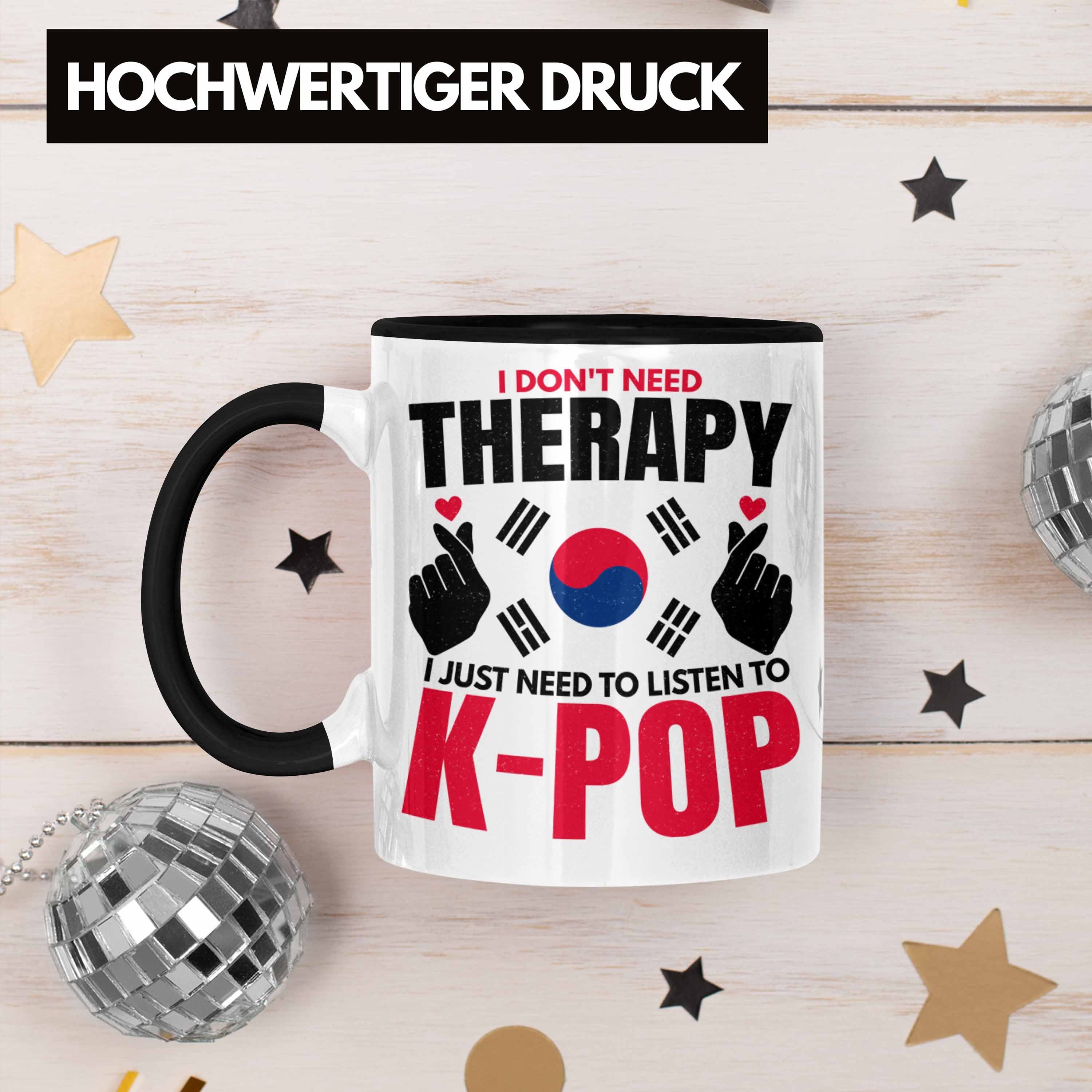 Tasse K-Pop Trendation Kpop Style Spruch Geschenkidee Koreal Tasse Geschenk Schwarz - Trendation Südkorea