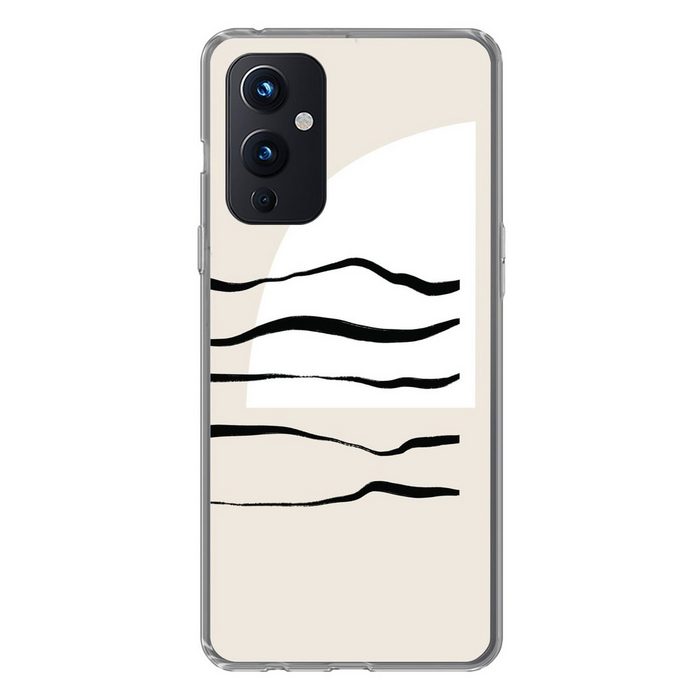 MuchoWow Handyhülle Abstrakt - Linie - Pastell Phone Case Handyhülle OnePlus 9 Silikon Schutzhülle
