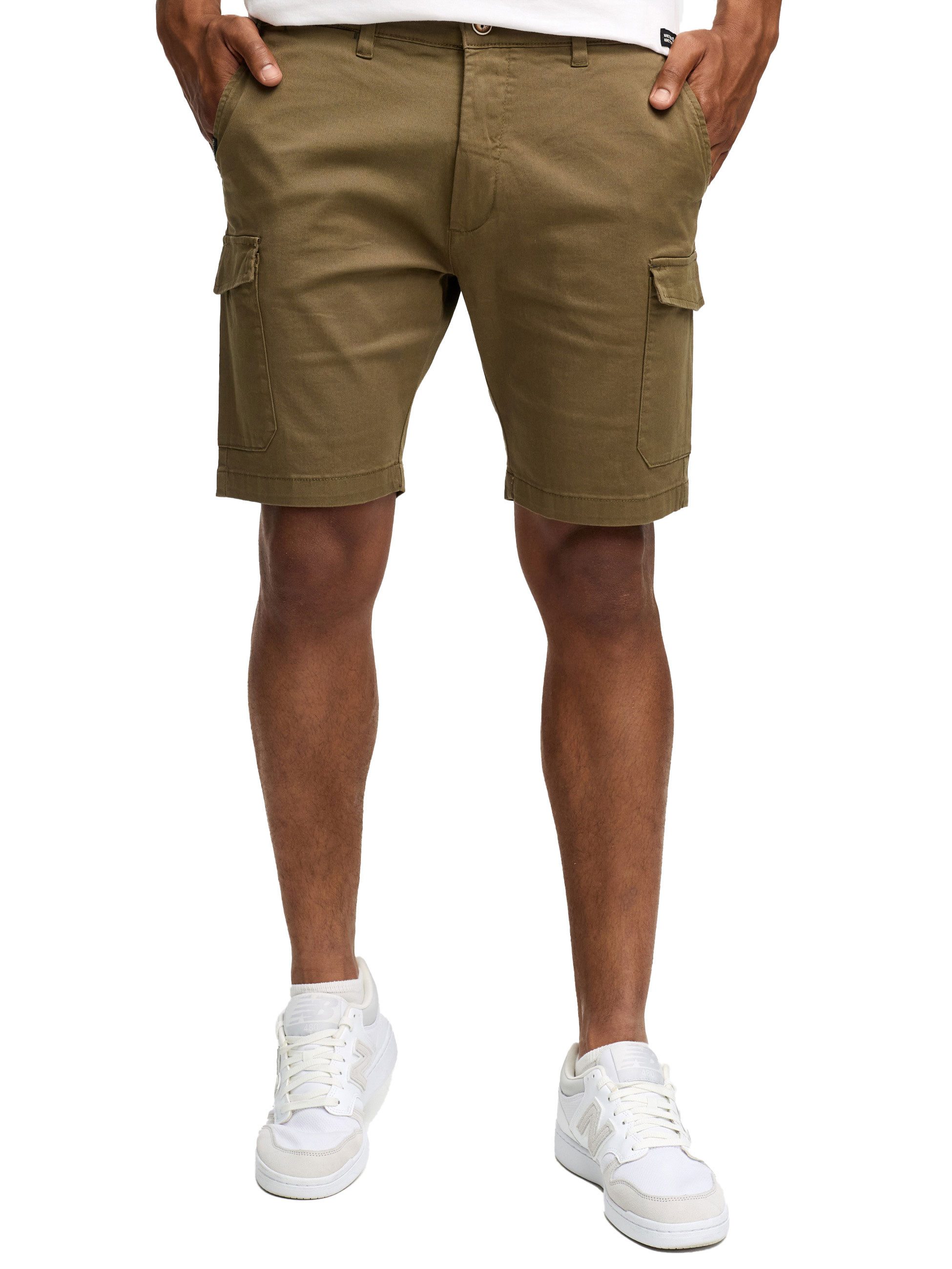INDICODE Cargoshorts LAULAX Cargo kurze Hose Herren Shorts, Sommer Freizeithose mit Taschen Sportlich eleganter Look - Regular Fit - Bequemes Material mit Stret – Bild 2 von 5