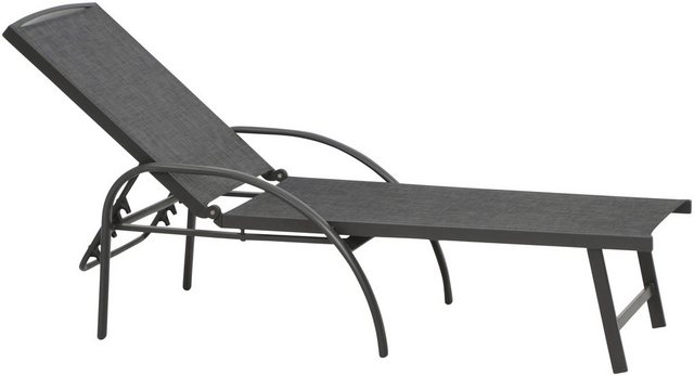 SIENA GARDEN Gartenliege Livorno Liege, Aluminium/Polyrattan, verstellbar