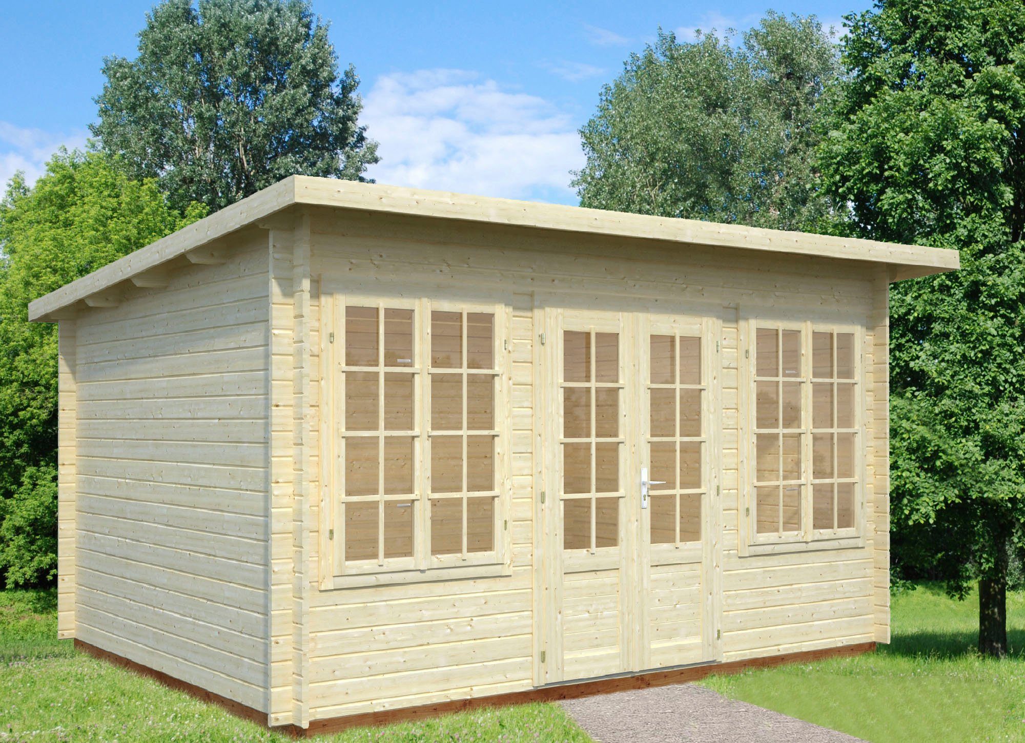 Palmako Gartenhaus Lisa, BxT: cm, Wandstärke, im Fußboden m², mm 34 (Set), 440x336 mit Dach Materialstärke 11,5 mm Gartenhaus, 19