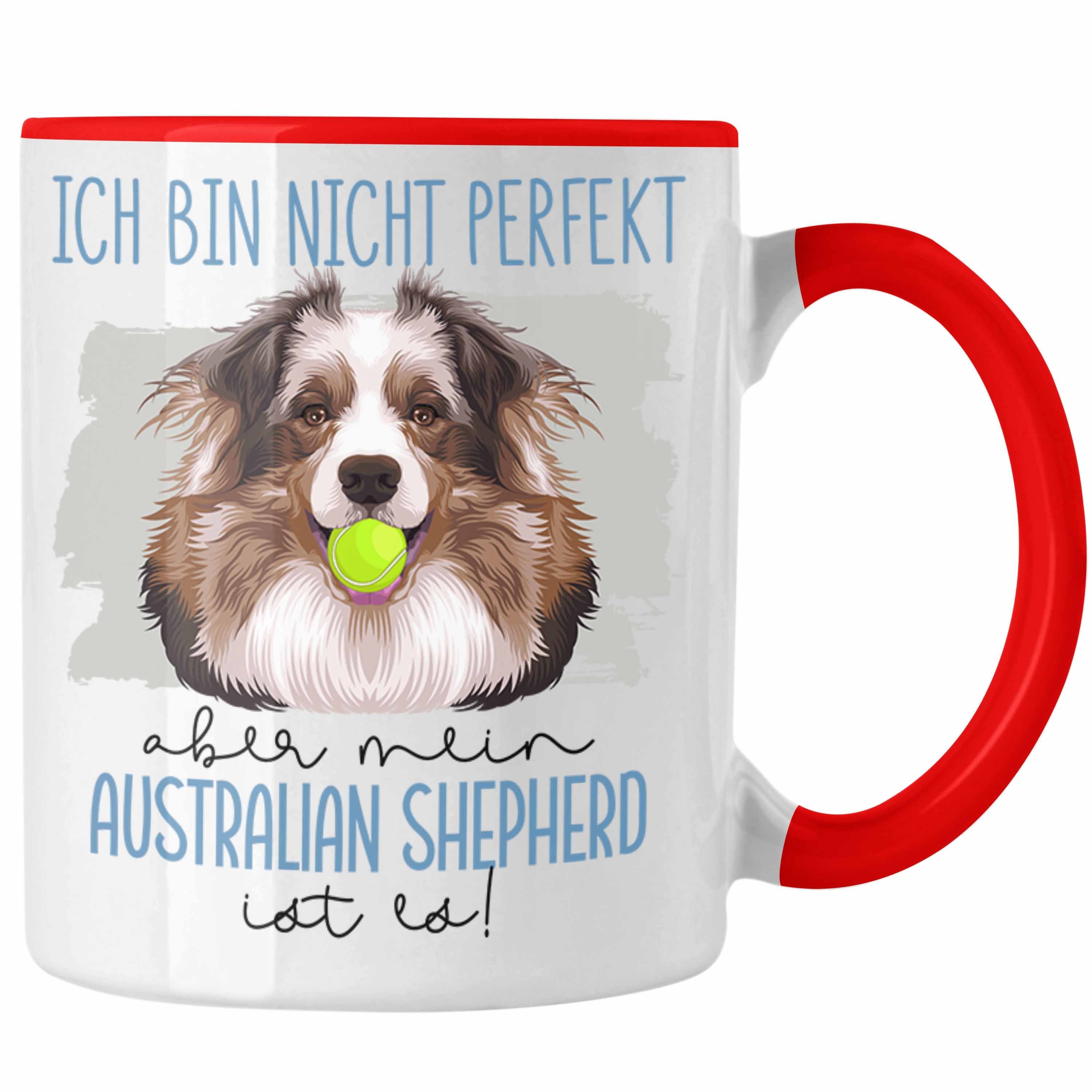 Trendation Spruch Lustiger Besitzer Shepherd Australian Geschenkid Tasse Tasse Geschenk Rot
