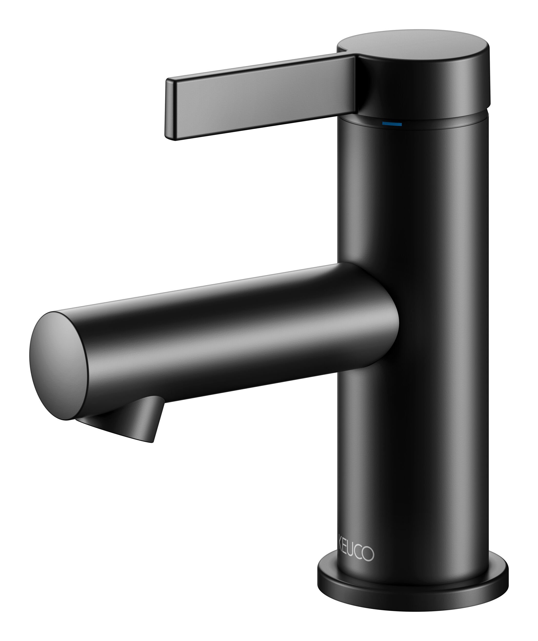 Keuco Waschtischarmatur IXMO Einhebel ohne Ablaufgarnitur 90 mm mit Griff Pure - Schwarz Matt