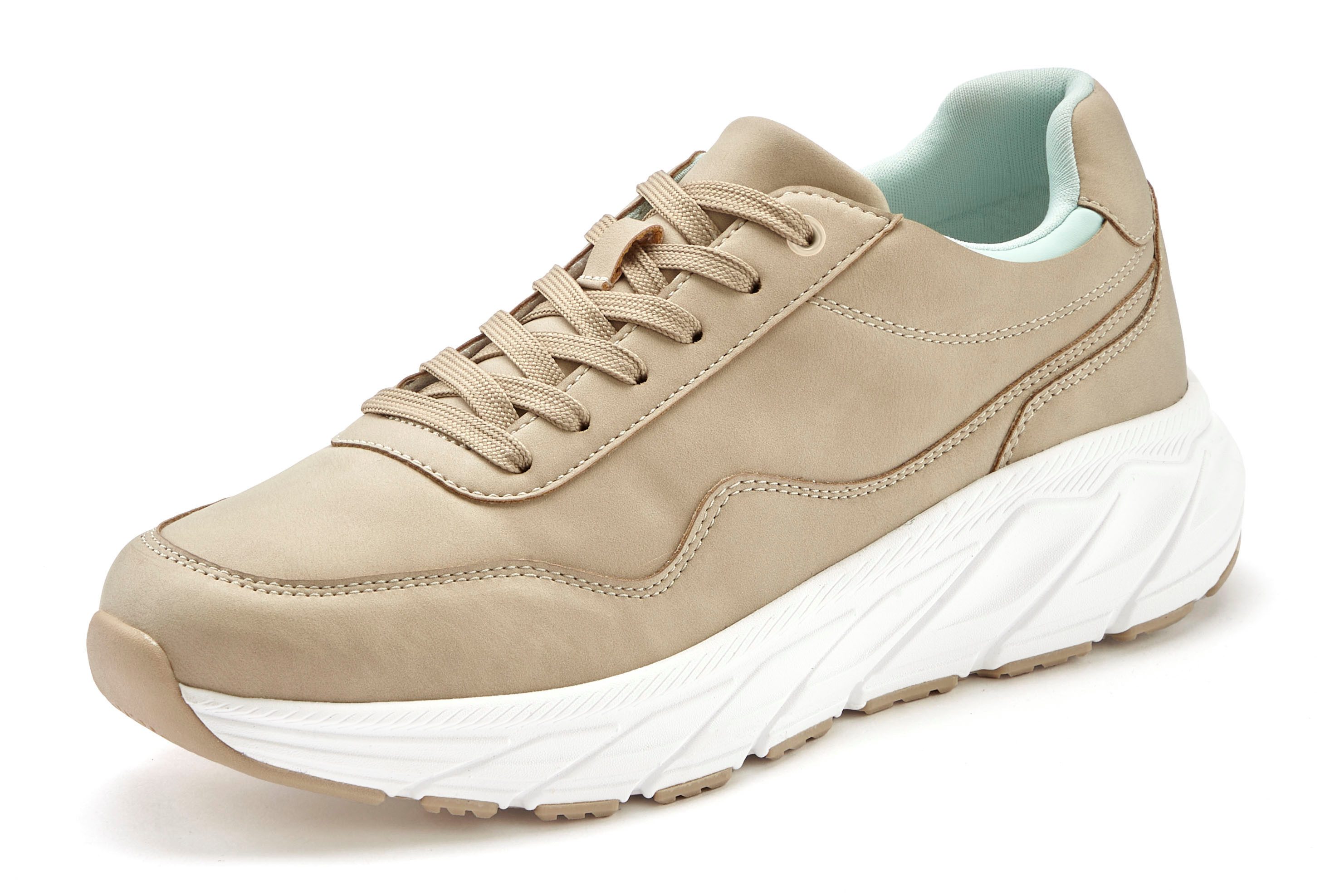 John Devin Schnürschuh, Freizeitschuh, Schnürhalbschuh, Halbschuh, Turnschuh Sneaker mit kontrastfarbenem Innenfutter Unisex VEGAN