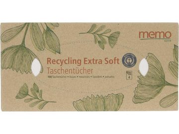 memo Papiertaschentücher memo Taschentücher 'Recycling Extra Soft' in prakt (100-St)
