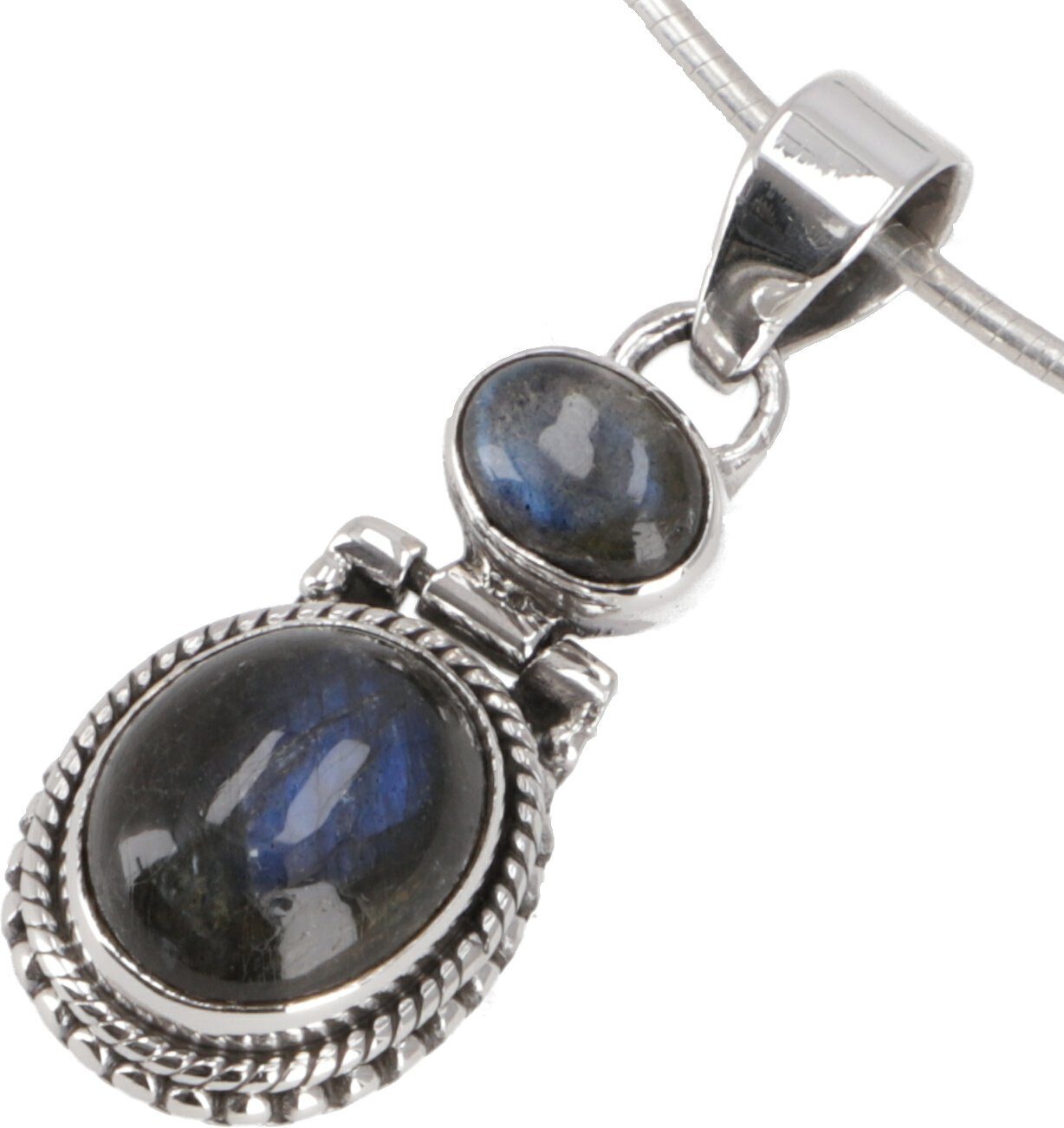 Guru-Shop Kettenanhänger Indischer Boho Silber Anhänger, Kettenanhänger..