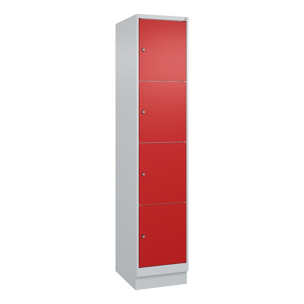 C+P Garderobenschrank Fächerschrank Classic Plus, 4 Fächer übereinander, Abteilbreite 40 ... Für Schule, Verein und Fitness-Studios