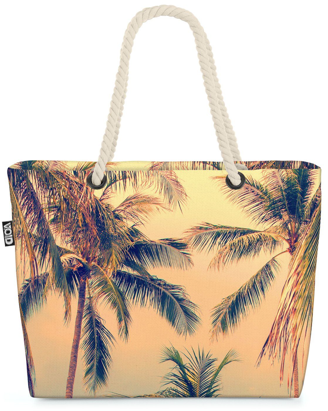 VOID Strandtasche (1-tlg), Palmenstrand Sommerurlaub Beach Bag Tropen Palmen-Blätter Insel Süden Meer