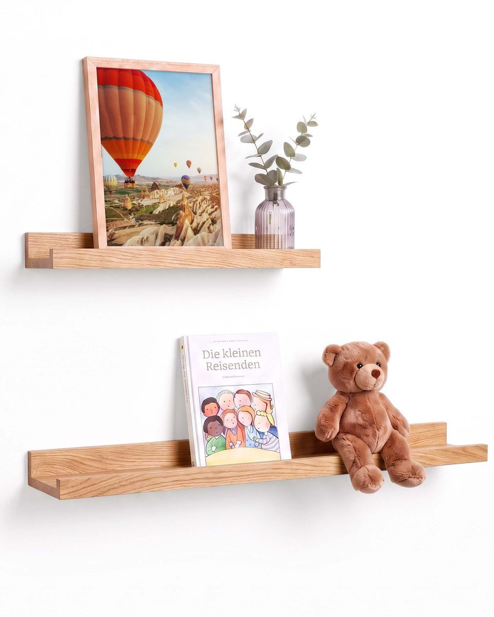 PHOTOLINI Wandregal Bilderleiste, Schweberegal 2er Set für Fotos, Poster & Deko-Objekte, 2-tlg.. Reduzierter Preis € 46,99. Unverbindliche Preisempfehlung € 54,99
