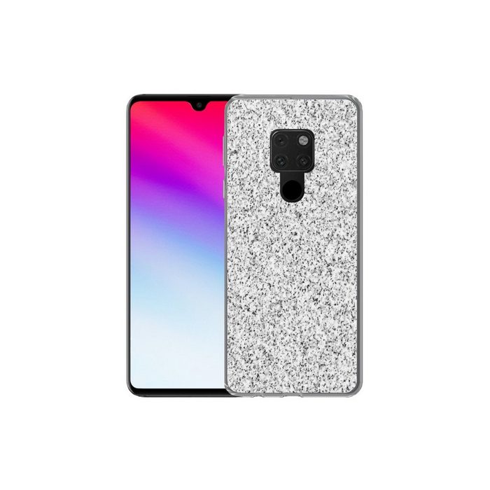 MuchoWow Handyhülle Granit - Schwarz - Weiß - Gemustert - Grau Phone Case Handyhülle Huawei Mate 20 Silikon Schutzhülle RV10973