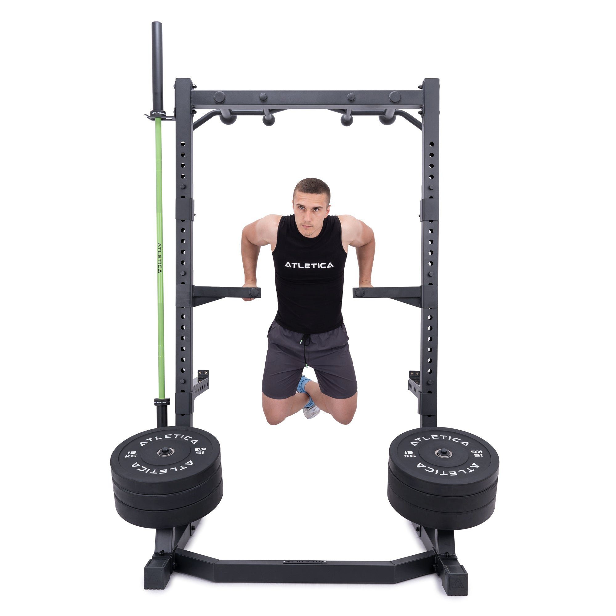 ATLETICA Power Rack R7 Half ∣ Rack 102 hoch Power Eigengewicht Rack mit cm ∣ Stabil kg 214
