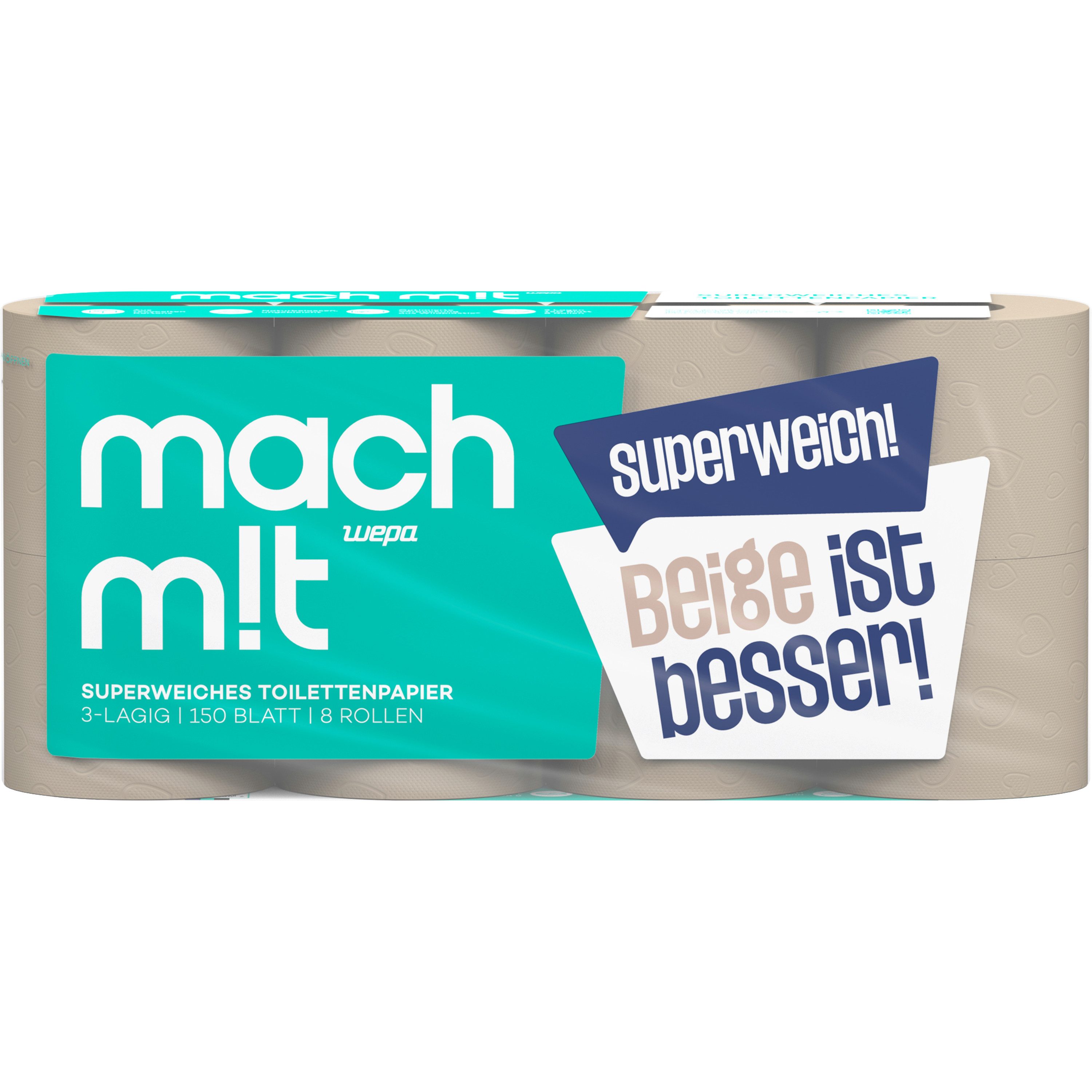 mach m!t Toilettenpapier 3-lagig - extra weich (8-St)