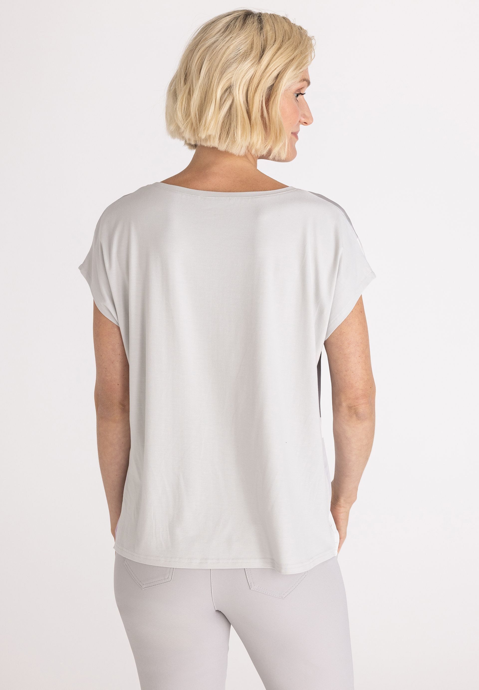 FRANK WALDER Blusenshirt mit abstraktem Print