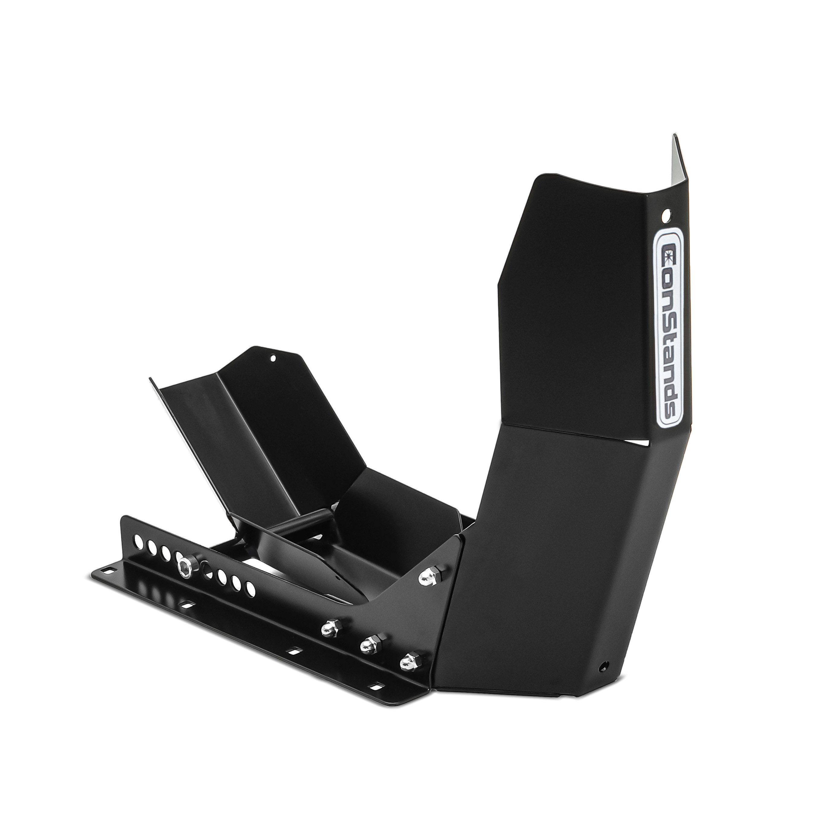 ConStands Motorradheber Easy Transport Fix - Motorrad Wippe Schwarz für Anhänger Vorderrad Tr