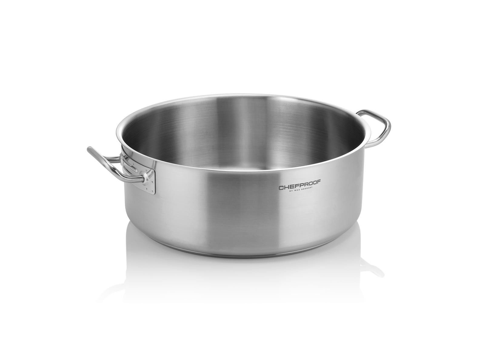 Gastro Spirit Bratentopf Bratentopf Chefproof, Ø 45 cm, 23,5 ltr., Chromnickelstahl 18/10