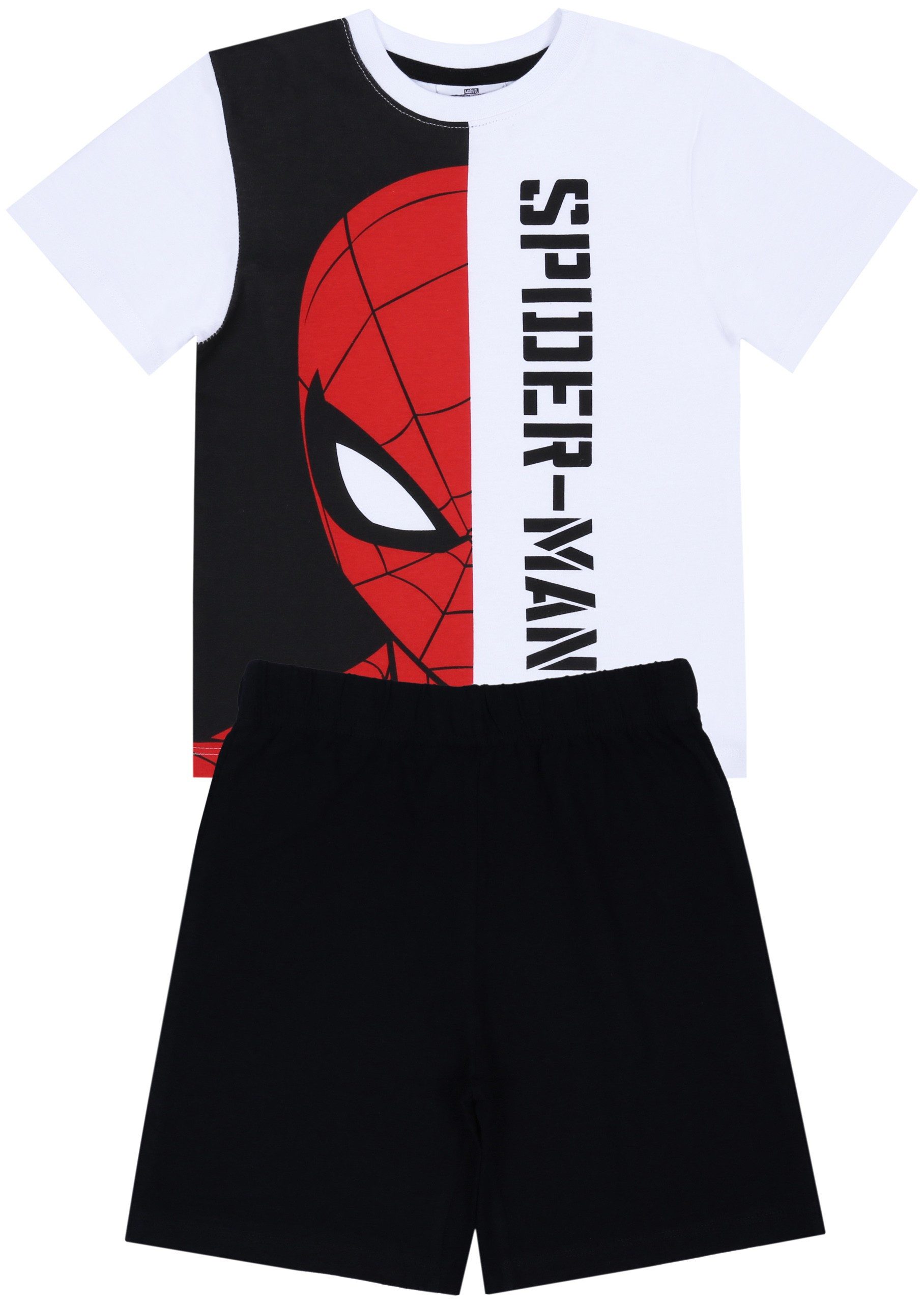 MARVEL Schlafanzug Zweiteiliges schwarz-weißes Schlafanzug SPIDER-MAN Marvel 3 Jahre