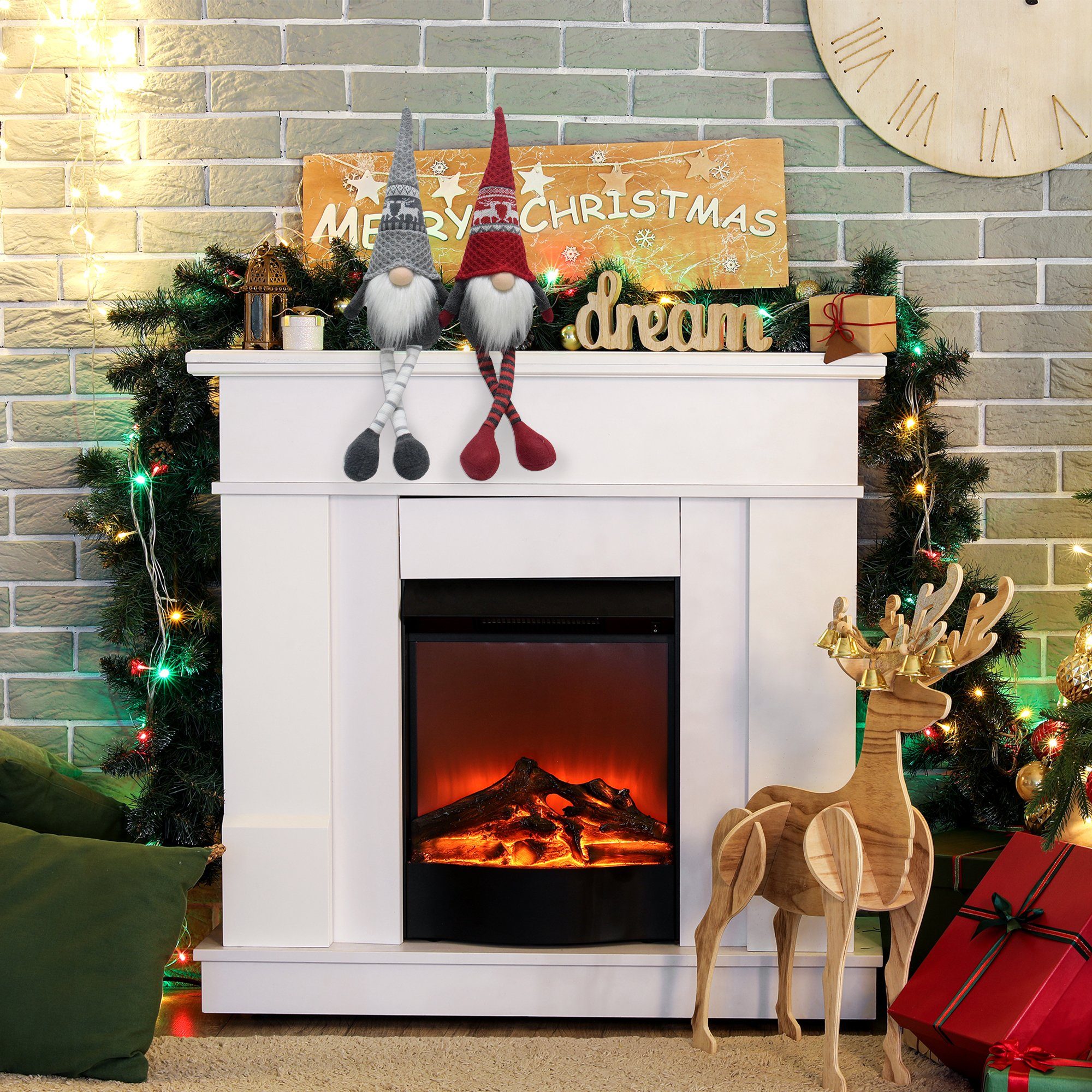 Lemodo Wichtel Kantenhocker 2er Set, 49 cm hoch