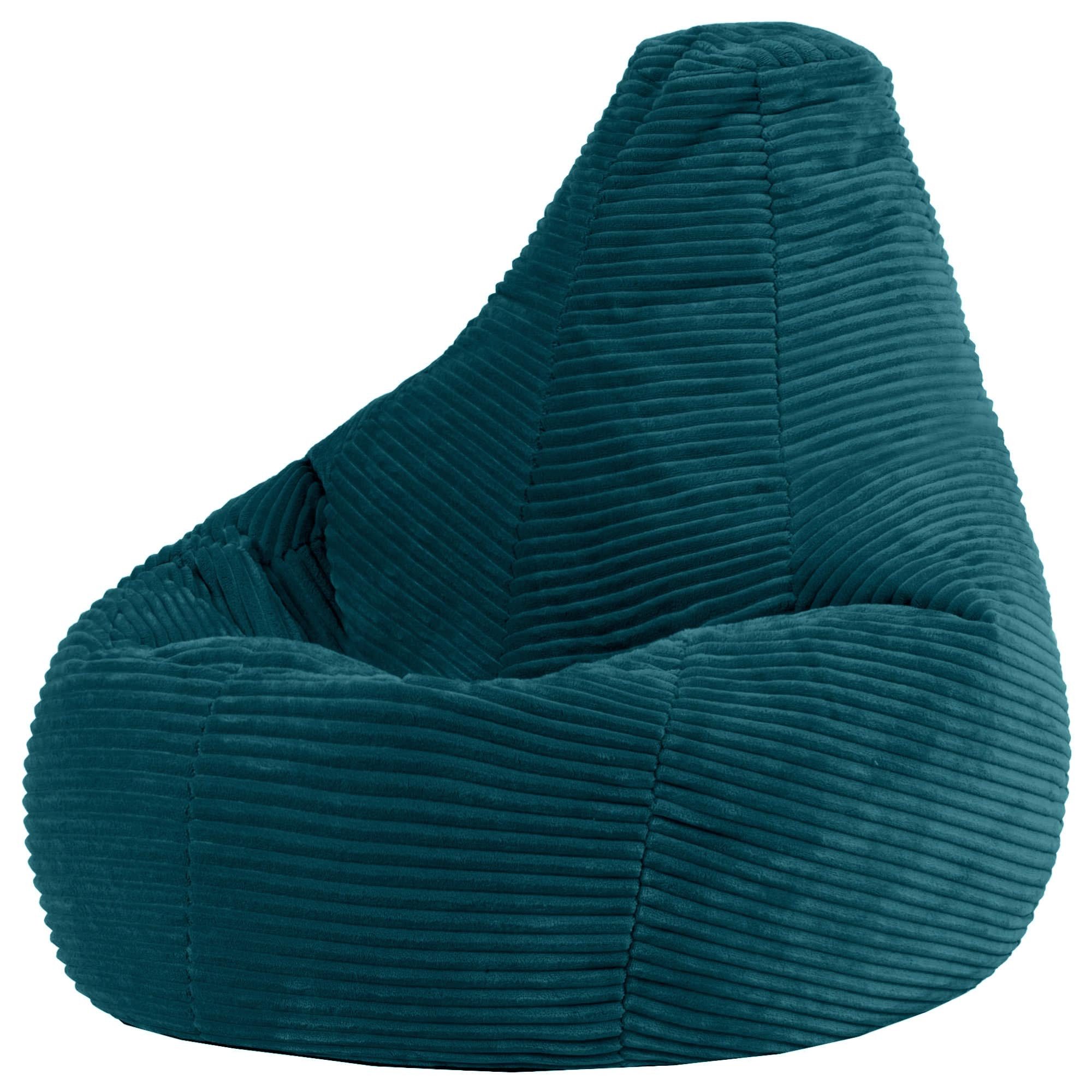 icon Sitzsack Kinder Sessel aus Cord Flauschig „Dalton", 69x59x65cm, Made in Germany, für Kinderzimmer, mit Füllung