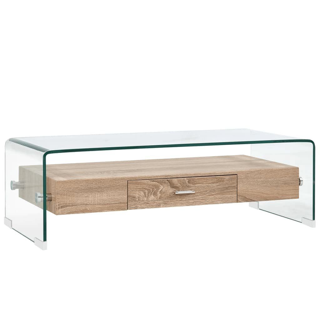 vidaXL Couchtisch Couchtisch Transparent 98×45×31 cm Hartglas