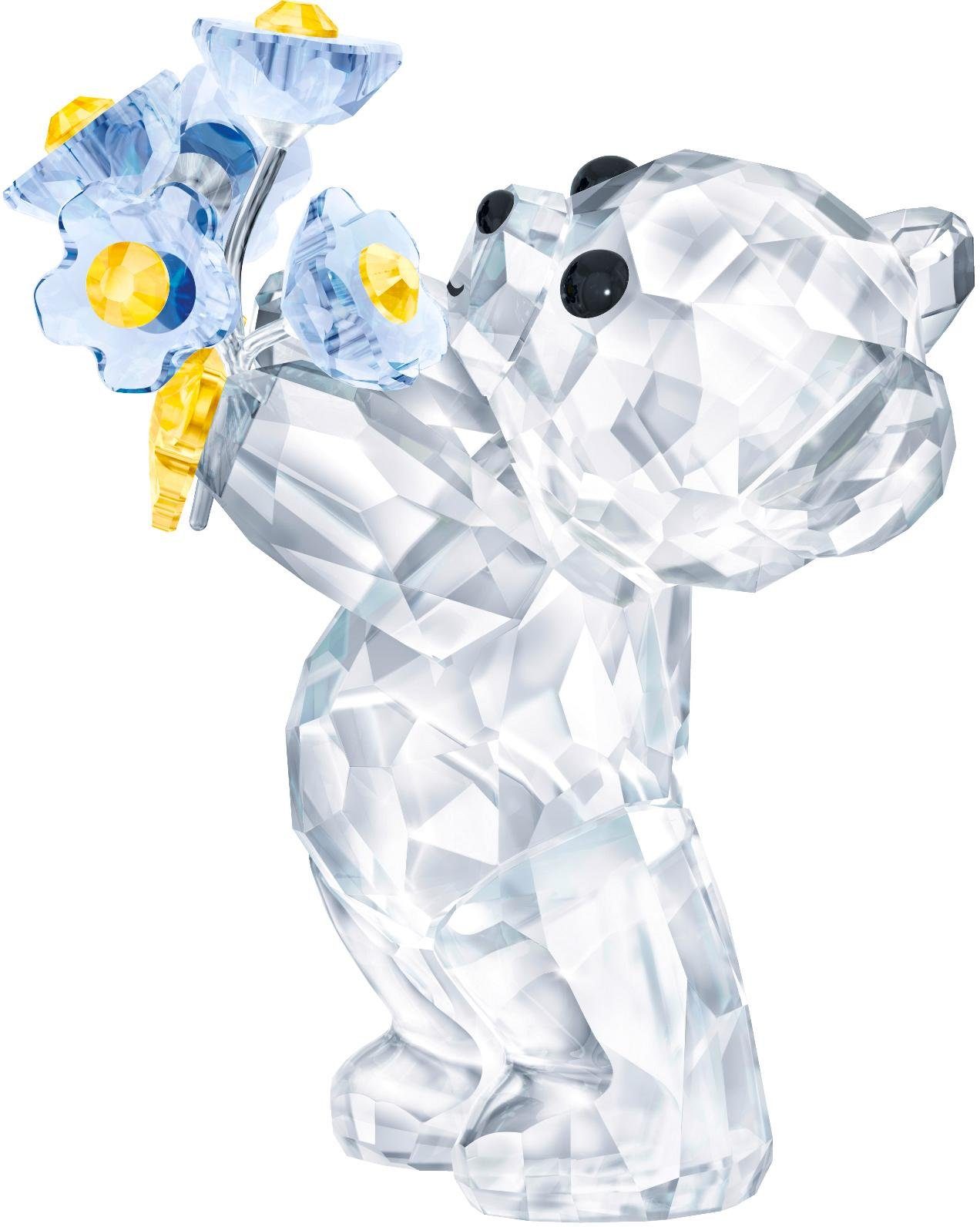 Swarovski Dekofigur Kris Bär – Vergissmeinnicht (1 St), Swarovski® Kristall