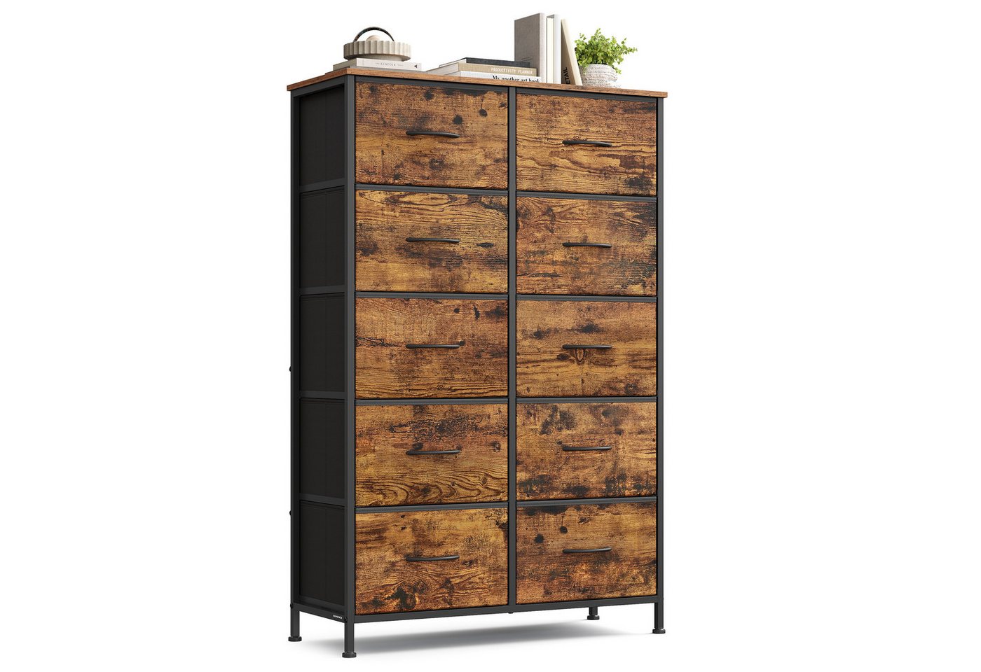 SONGMICS Kommode Schrank, Aufbewahrungsschrank, für Schlafzimmer, Flur, Wohnzimmer, für Schlafzimmer