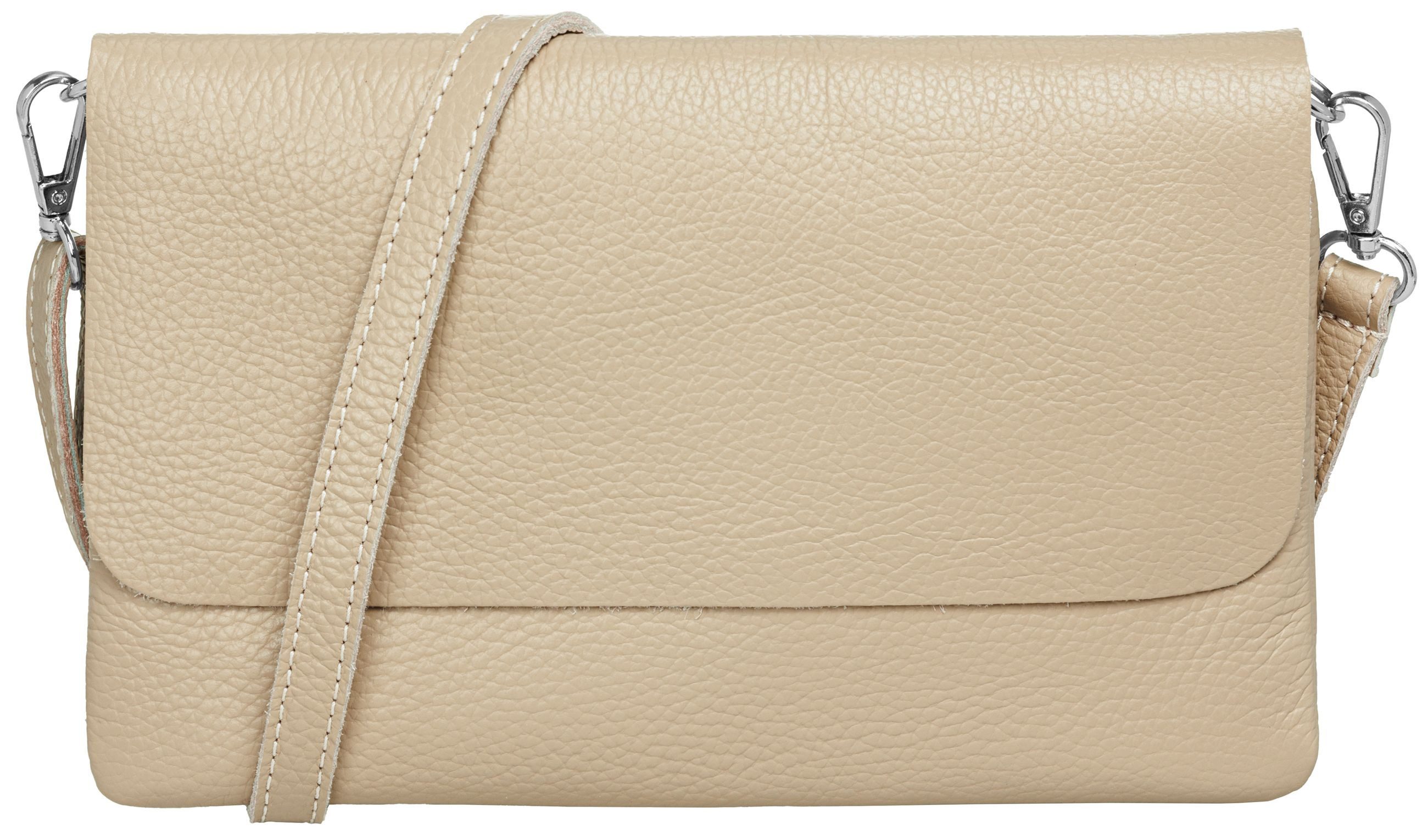 Caspar Clutch Abendtasche Damen Leder Handtasche - CLASSIC LINE - Modell No.835, leicht, elegant & unempfindlich - 100% Echtleder - Handmade in Italy