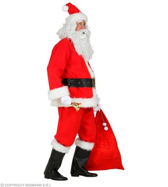 Scherzwelt Kostüm Weihnachtsmann L-3XL, Kostüm Jacke, Hose, Gürtel, Stiefelüberzieher, Mütze mit Sack