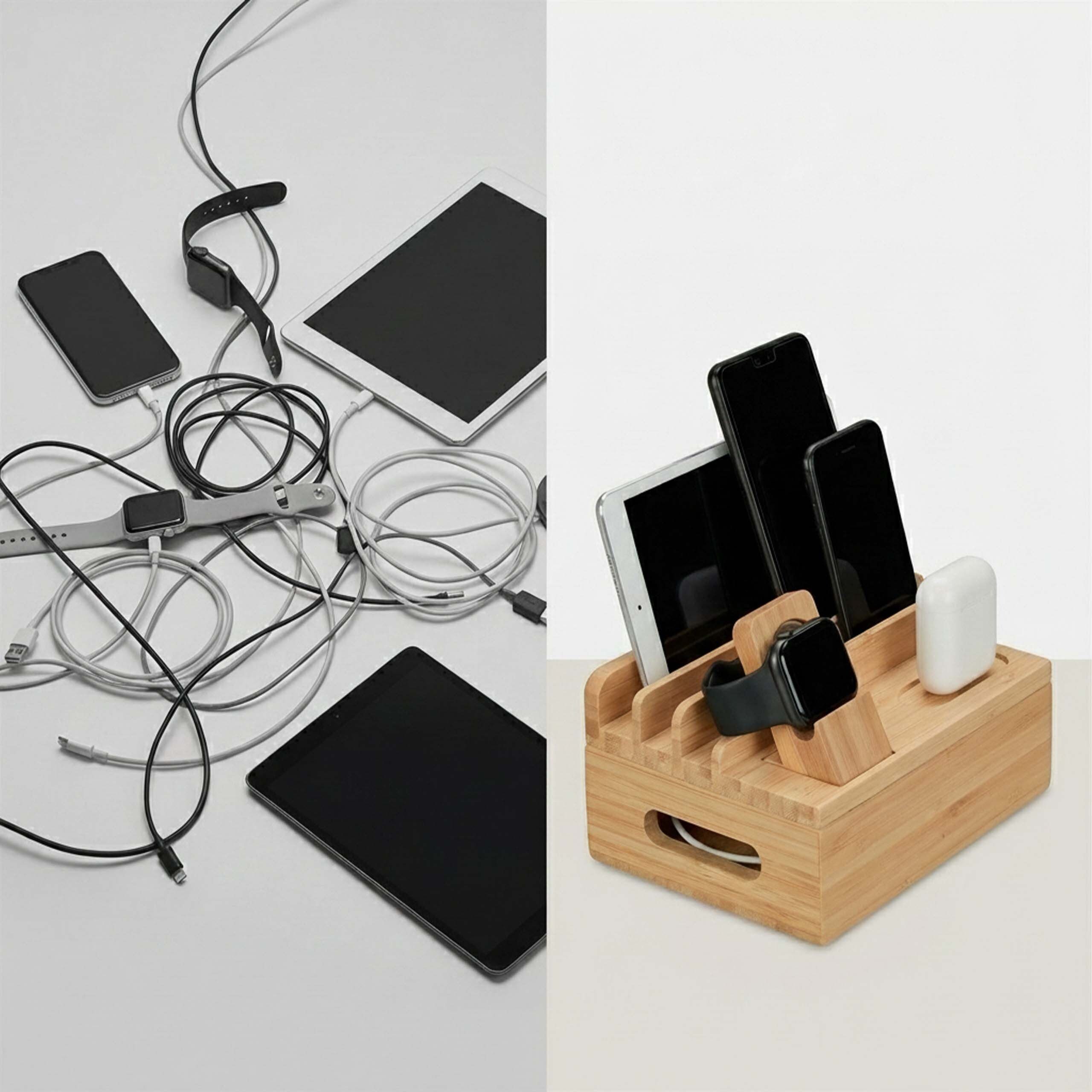 relaxdays Handy-Halterung Ladestation für mehrere Geräte, (1-teiliges Set, 1-tlg., 1-teiliges Set: 1x Ladestation)