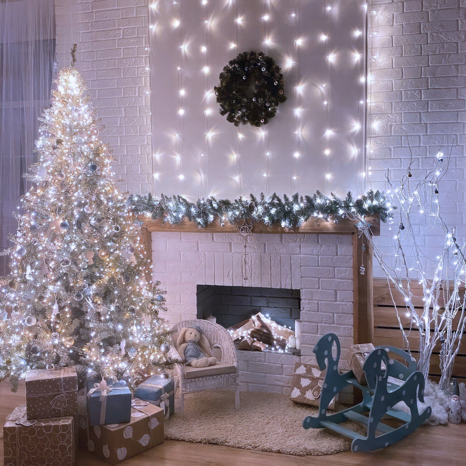 100m 600 Dekoration blinkende Weihnachten Lichterkette Stern LED FUROKOY farbige Lichter weiß, Hochzeit Urlaub Lichter , LED-Lichterkette Lichter Lichter,