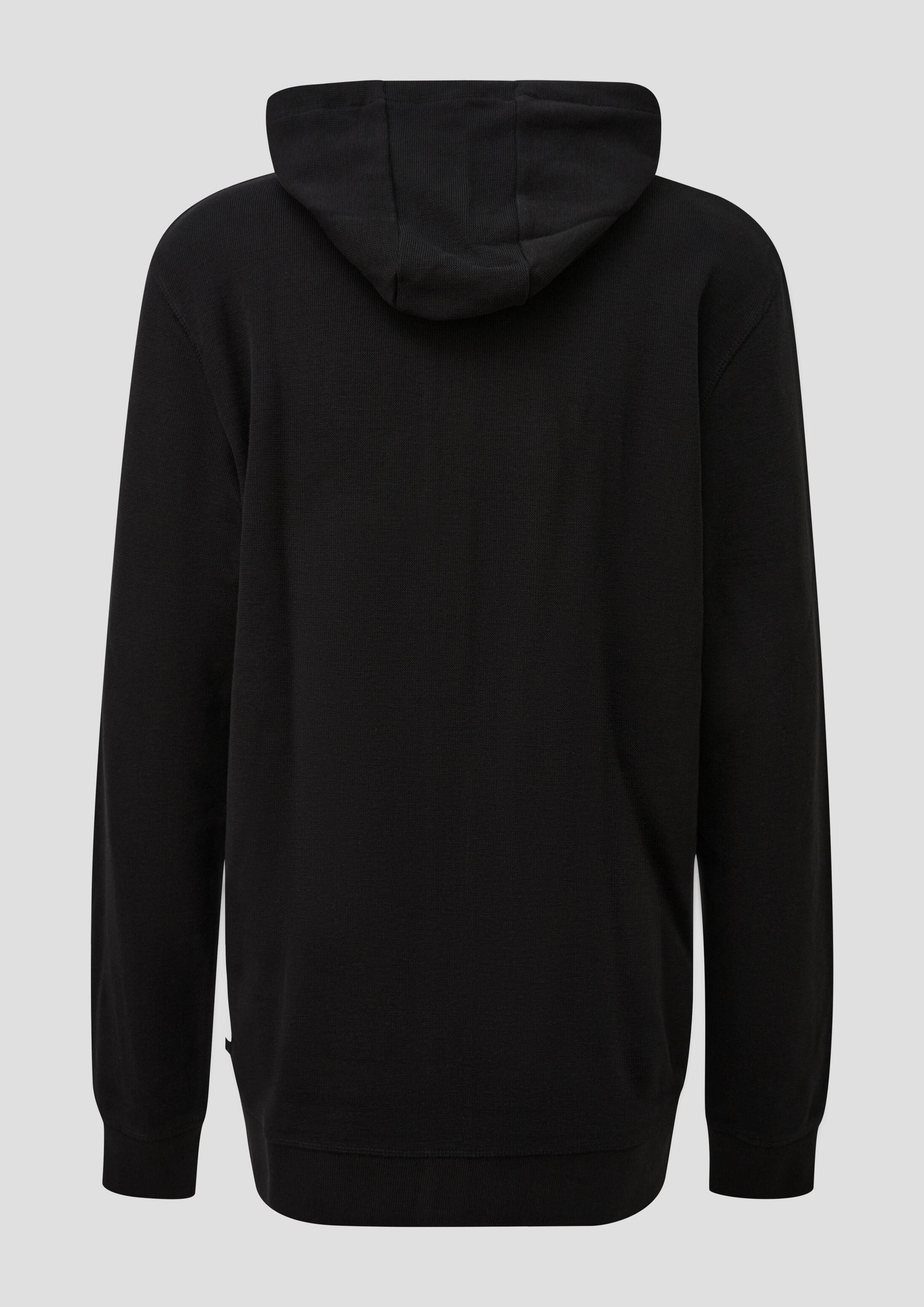 s.Oliver Sweatjacke Sweatshirt Jacke Kapuzensweatjacke in Waffelpiqué