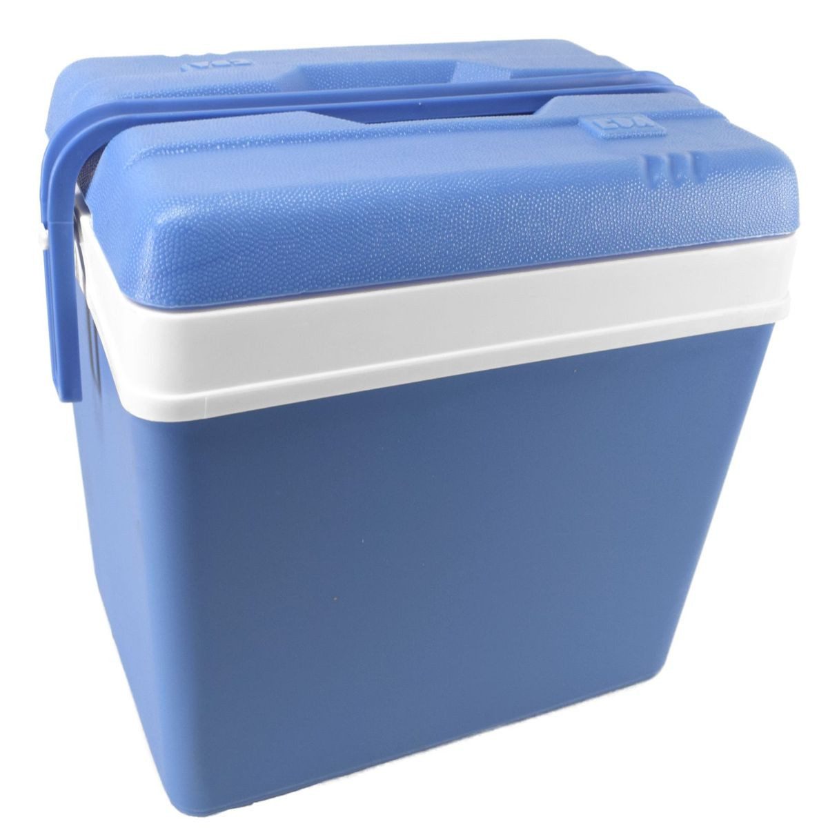 EDA Kühlbox Kühlcontainer in blau 24L aus Kunststoff Kühlbox mit Tragegriff, abnehmbarer Deckel