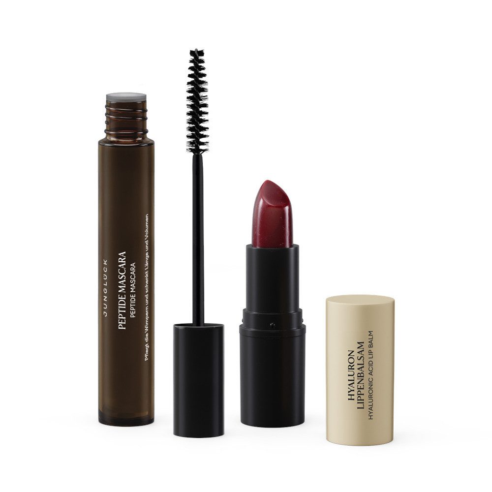 JUNGLÜCK Hautpflege-Set Beauty Essentials Kombi, 1-tlg., dein Duo für lange, dichte Wimpern und gepflegte Lippen