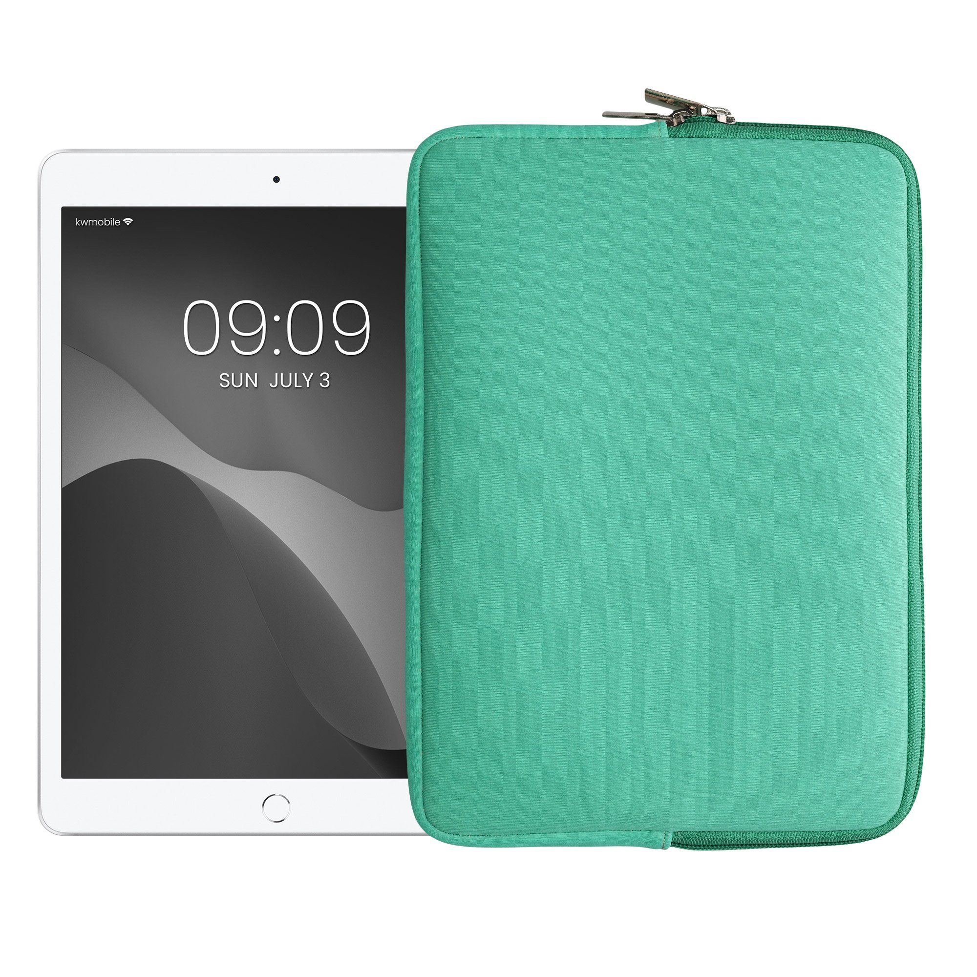 kwmobile Tablet-Hülle Tablet Hülle für 9,7"-11" Tablet, Universal Neopren Tasche Cover Case - Schutzhülle Sleeve in Mintgrün