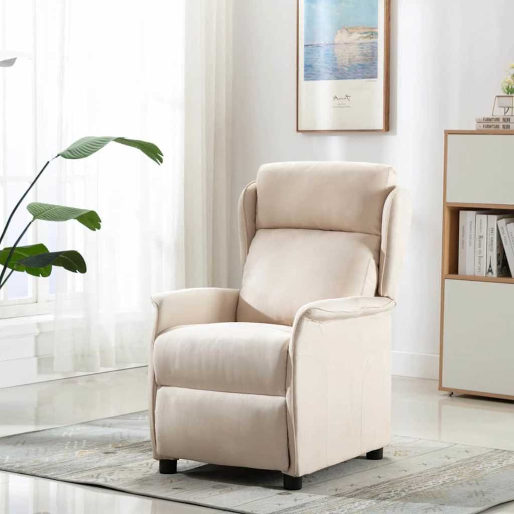 vidaXL Massagesessel Massagesessel mit Kissen Creme günstig online kaufen