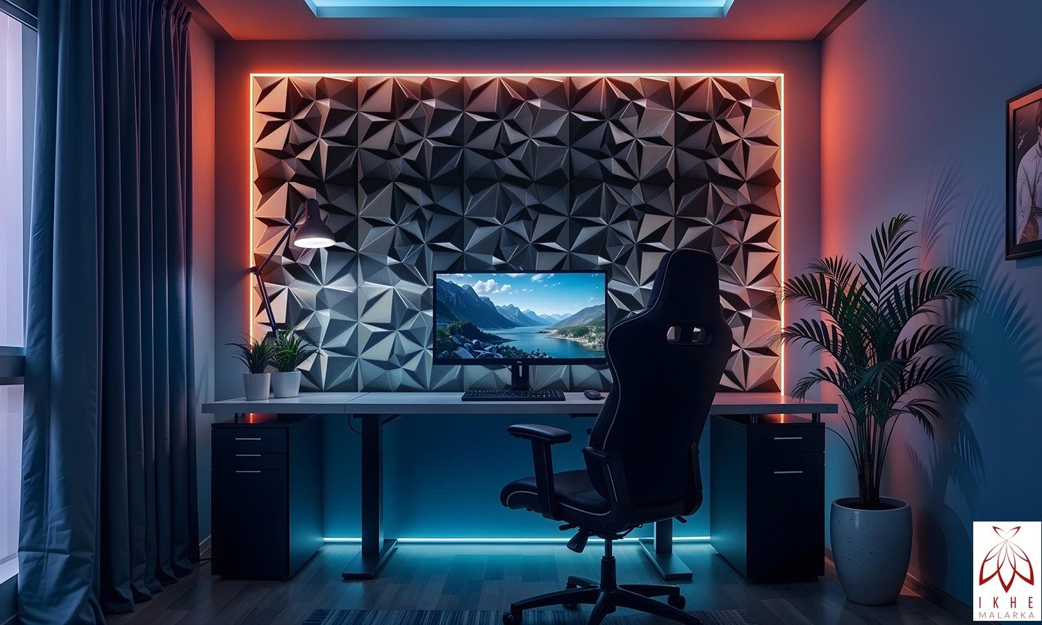 IKHEMalarka 3D Wandpaneel Polystyrol Styropor XPS Gaming Zimmer Set Deckenpaneele, BxL: 50x50 cm, 0,25 qm, (0,25m², 1 Stück) Leicht, flexibel, 3D-Design, leichte Schall- und Wärmedämmung