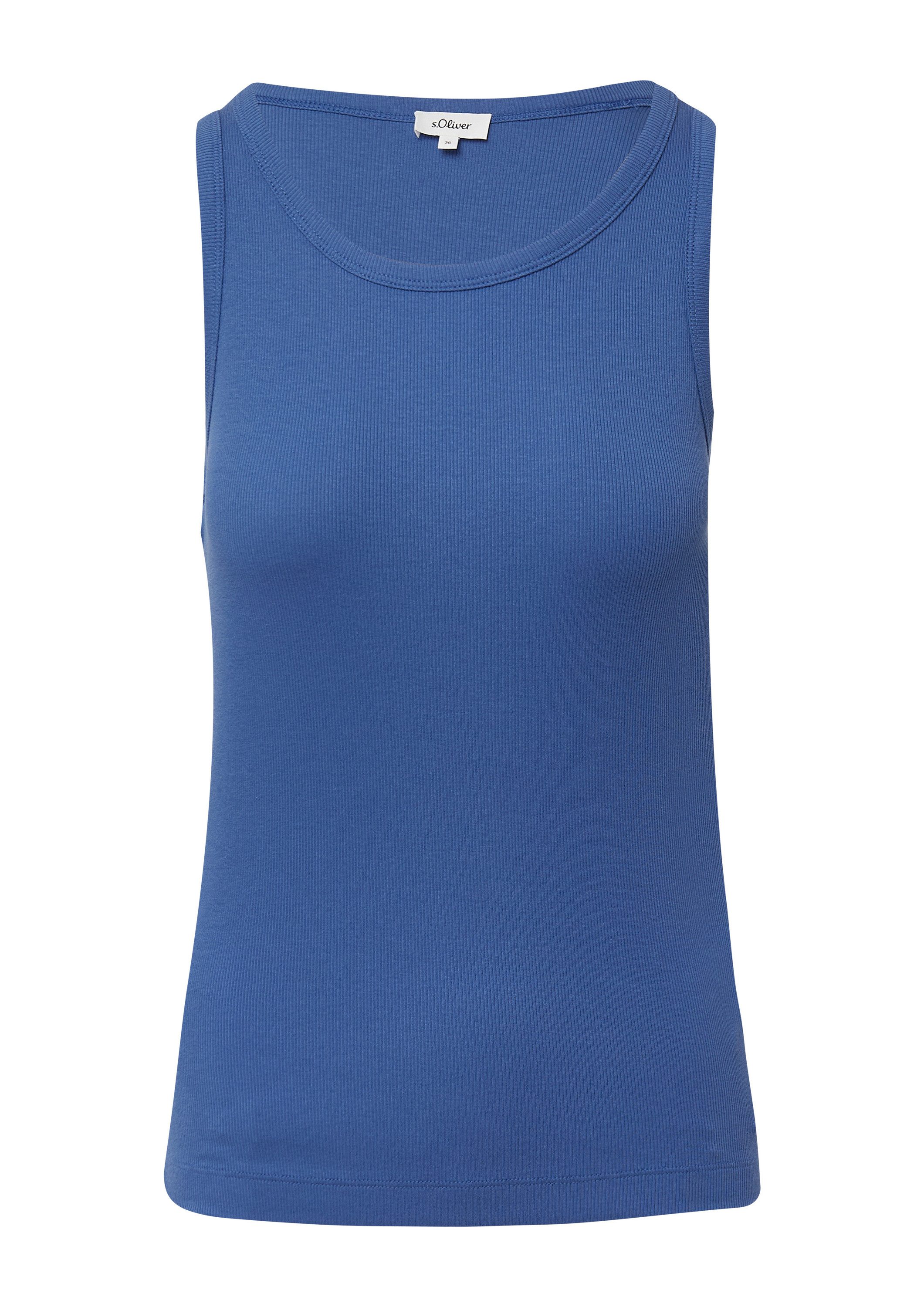 s.Oliver Muscleshirt T-Shirt Weiches Slim-Fit-Top aus Rippware günstig online kaufen