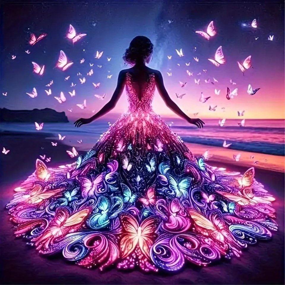 Venicce Love Kreativset Diamond Painting Bilder, 5D Diamant Painting Malerei Set, Frau Fantasy