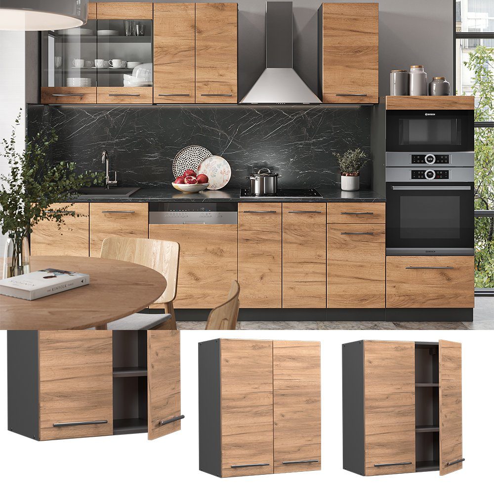 Vicco Hängeschrank Fame-Line, Goldkraft Eiche/Anthrazit, 60 günstig online kaufen