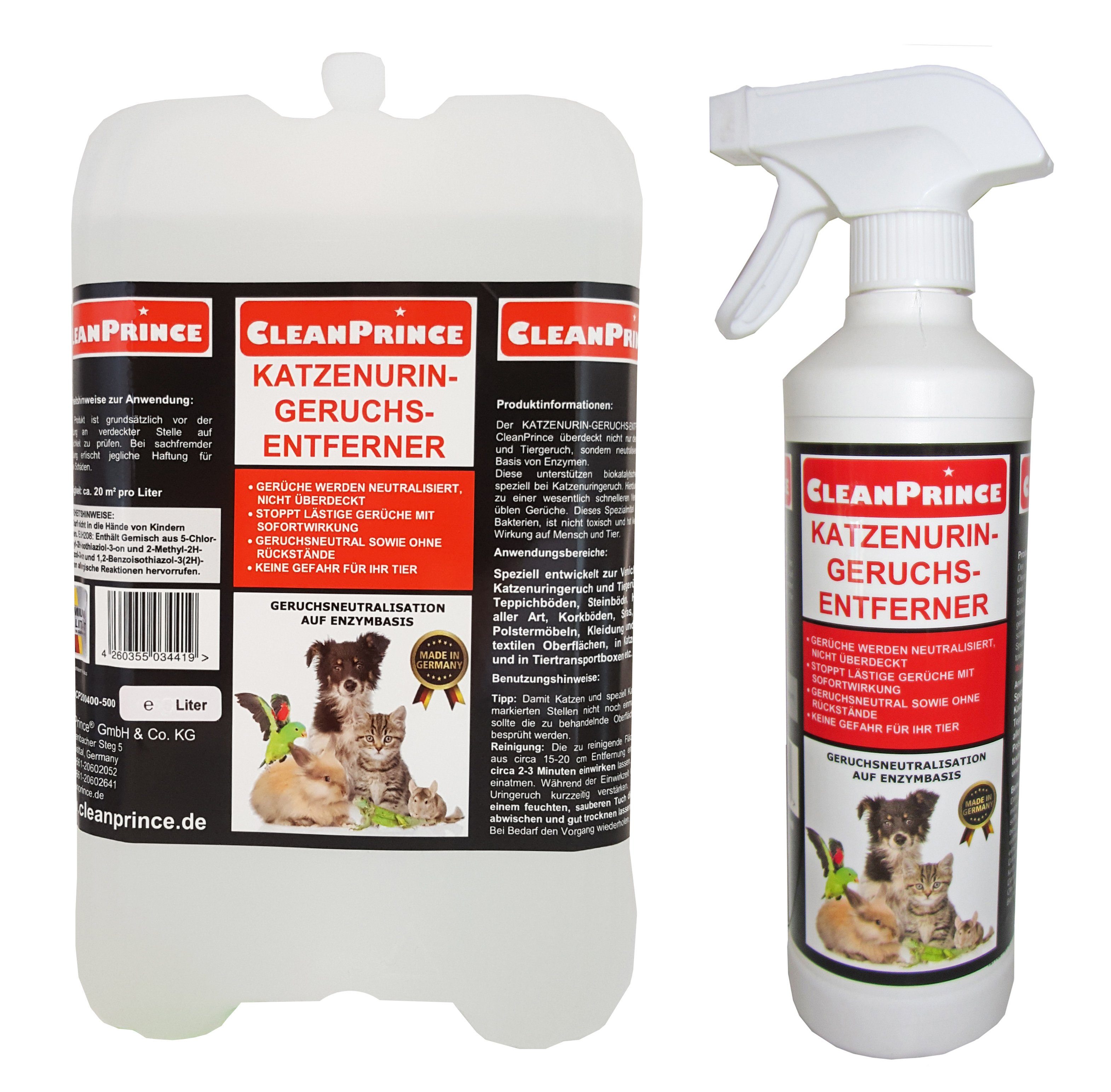 CleanPrince Raumduft Katzenurin-Geruchsentferner auf Enzymbasis