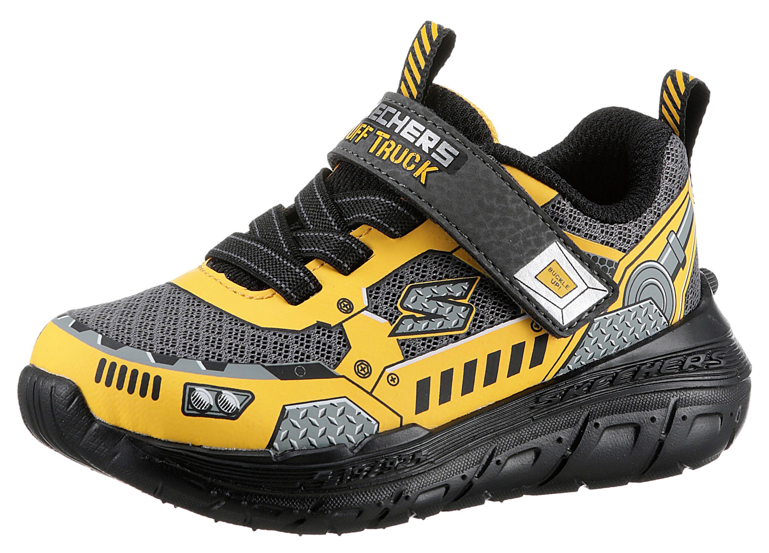 Skechers Kids SKECH TRACKS Lauflernschuh Klettschuh, Sneaker, Kindergarten Schuh mit vielen coolen Prints