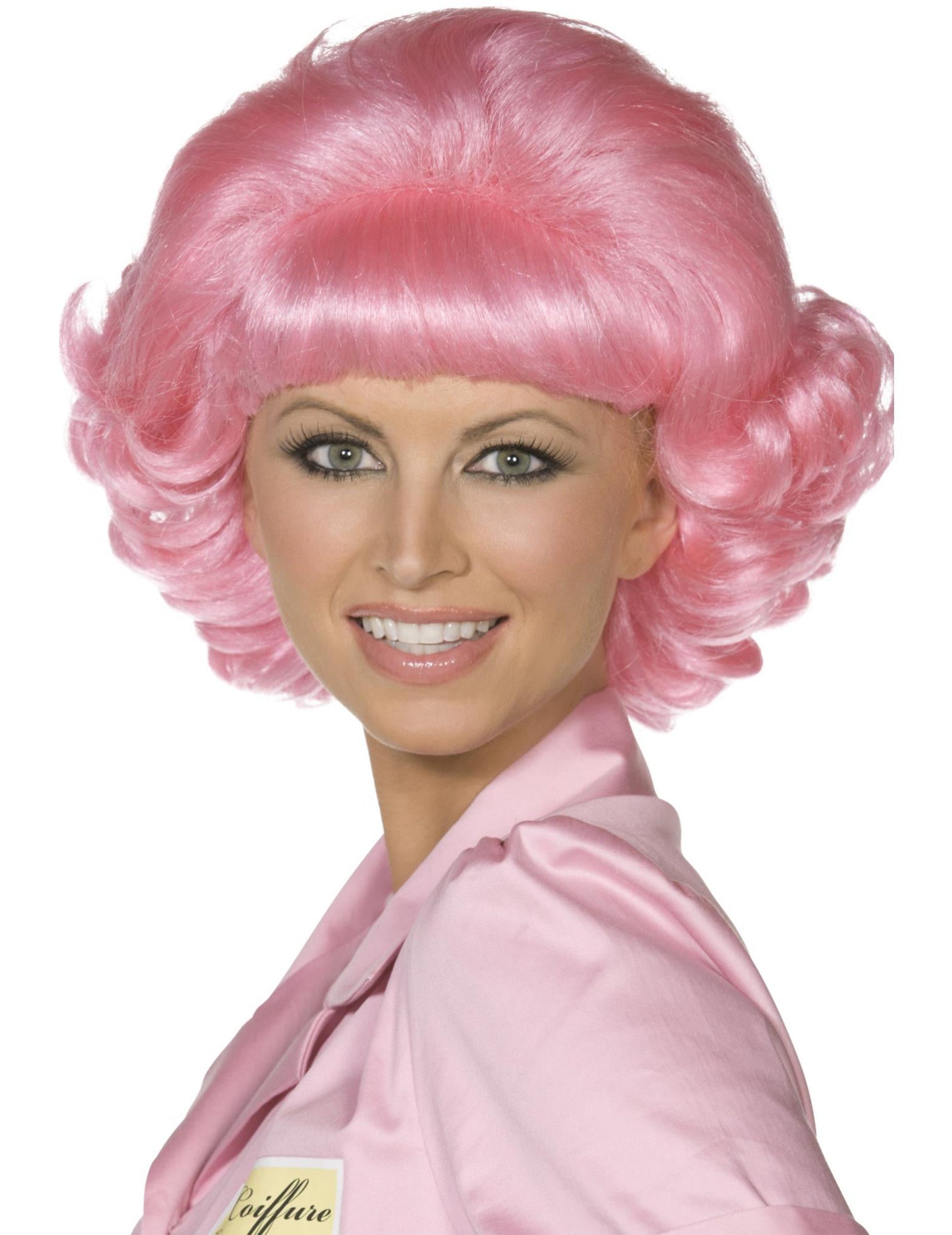 Kostüm Grease Perücke Damen rosa