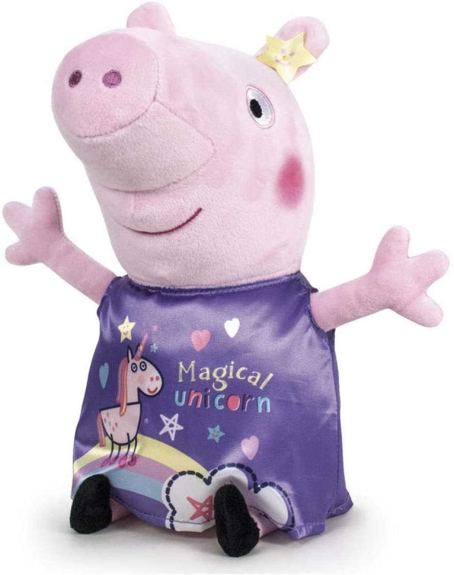 Play by Play Kuscheltier Peppa Wutz Plüschfigur (31cm) Peppa lila Kleid günstig online kaufen