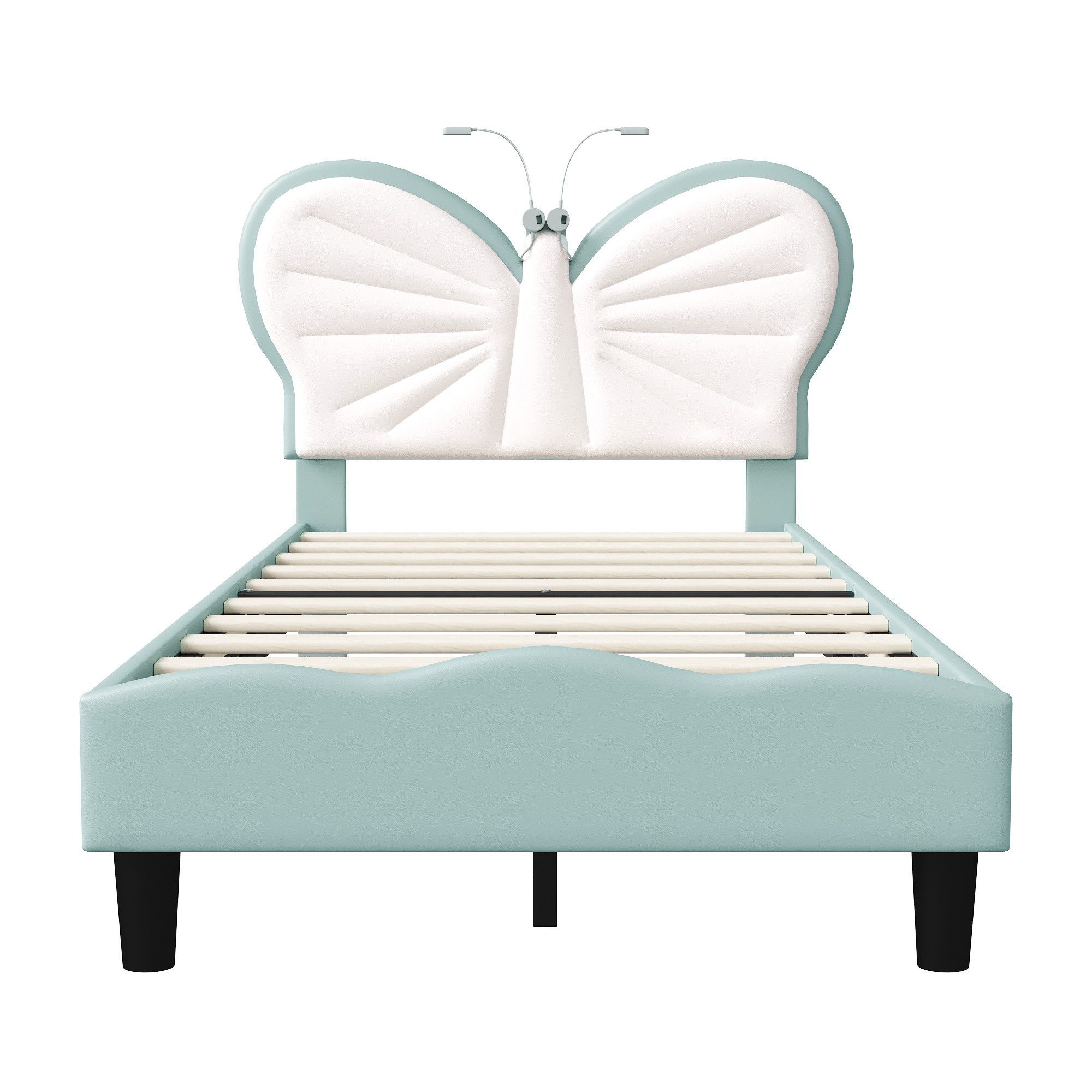 PXloue Polsterbett Kinderbett Jugendbett (Kopfteil hochstellbar), günstig online kaufen